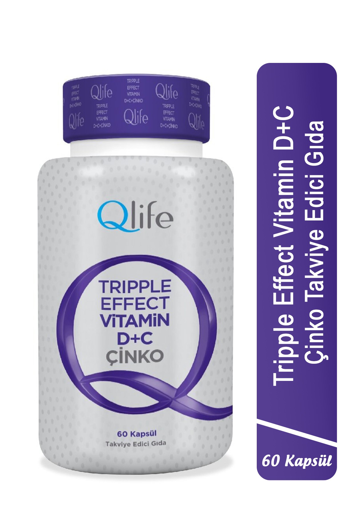 Bağışıklık & Zihin Desteği Seti — Qlife Tripple Effect D, C, Çinko + Ocean Plus 50 Kapsül