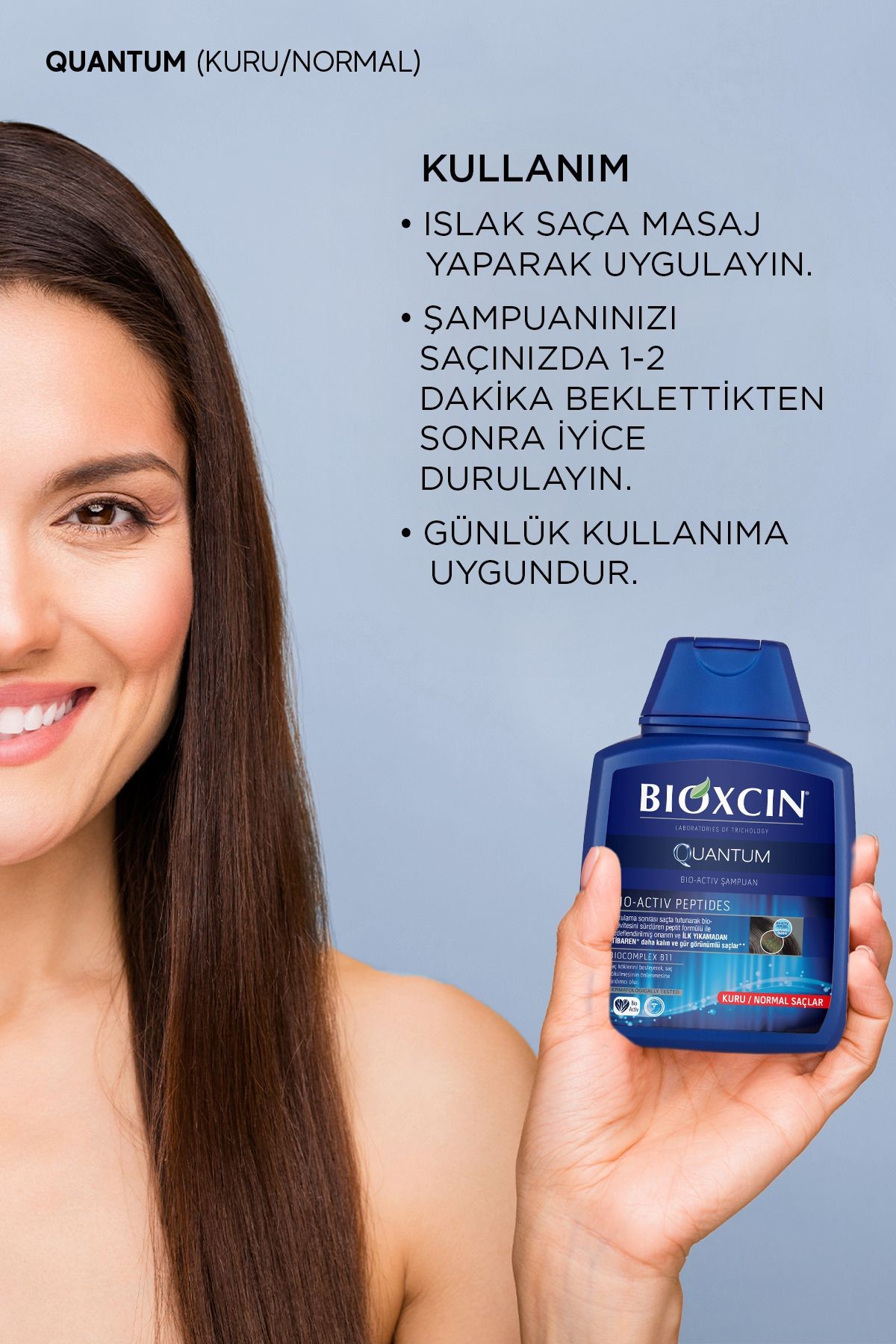 Bioxcin Quantum Kuru ve Normal Saçlar İçin 300ml 3 AL 2 ÖDE - İnce Telli Saçlar İçin Dökülme Karşıtı Şampuan