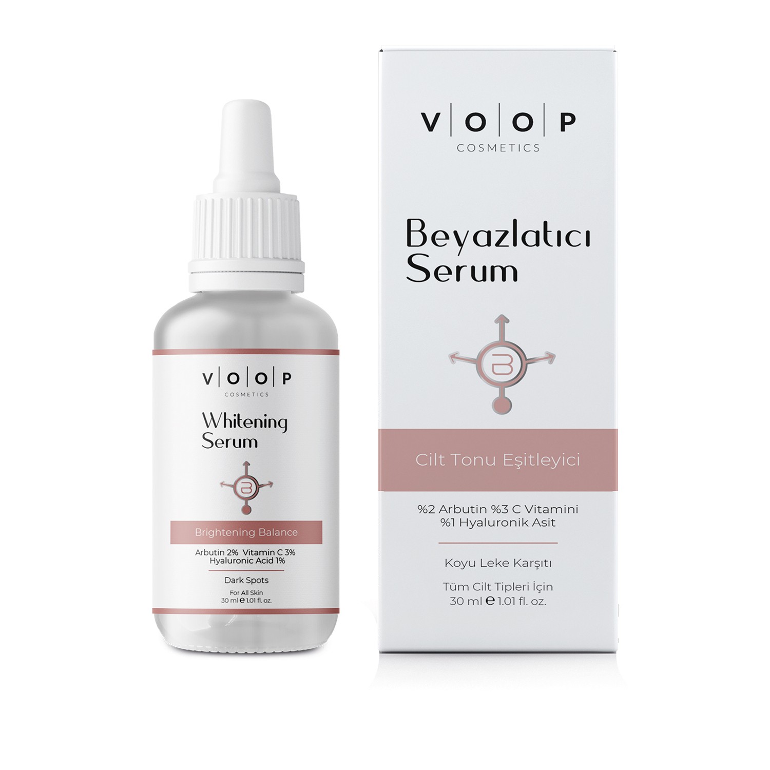 VOOP Whitening Ton Eşitleyici Serum 30 ml | Beyazlatıcı Cilt Bakım Serumu
