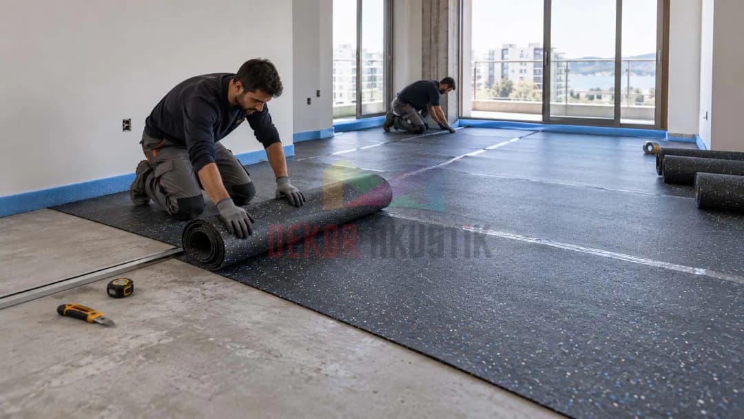 Apartman zemininde ses yalıtım uygulaması