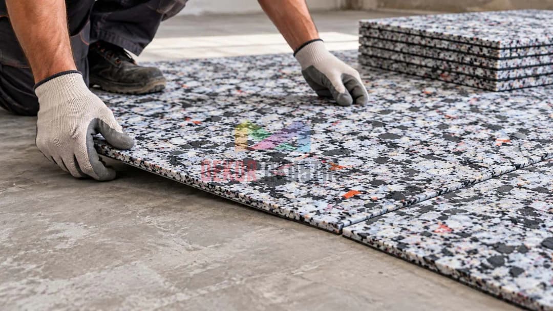 Beton döşeme üzerine titreşim sönümleyici malzeme serimi