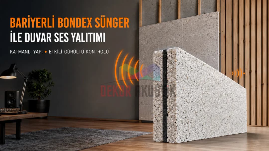 Bariyerli bondex sünger ile duvar ses yalıtımı