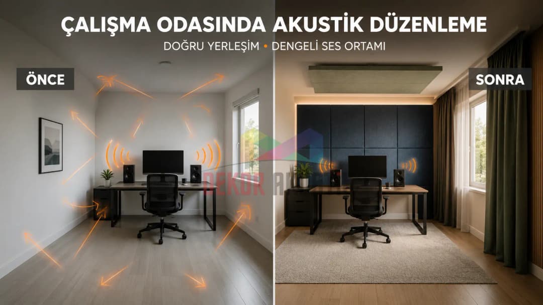 Çalışma odasında akustik düzenleme