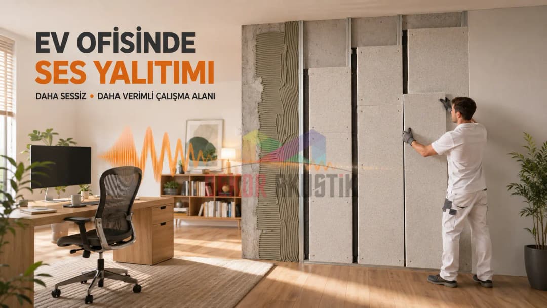 Ev ofisinde ses yalıtımı uygulaması