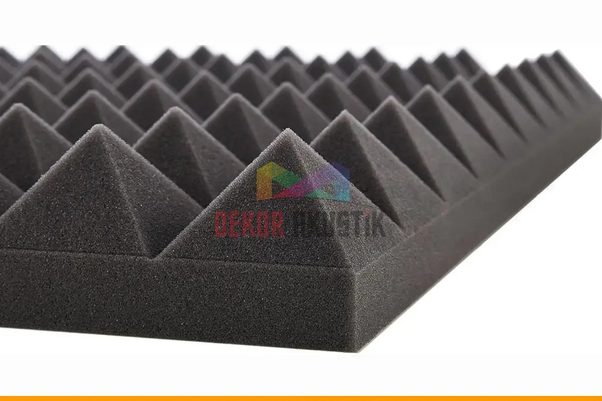 Antrasit Akustik Piramit Sünger 4 cm