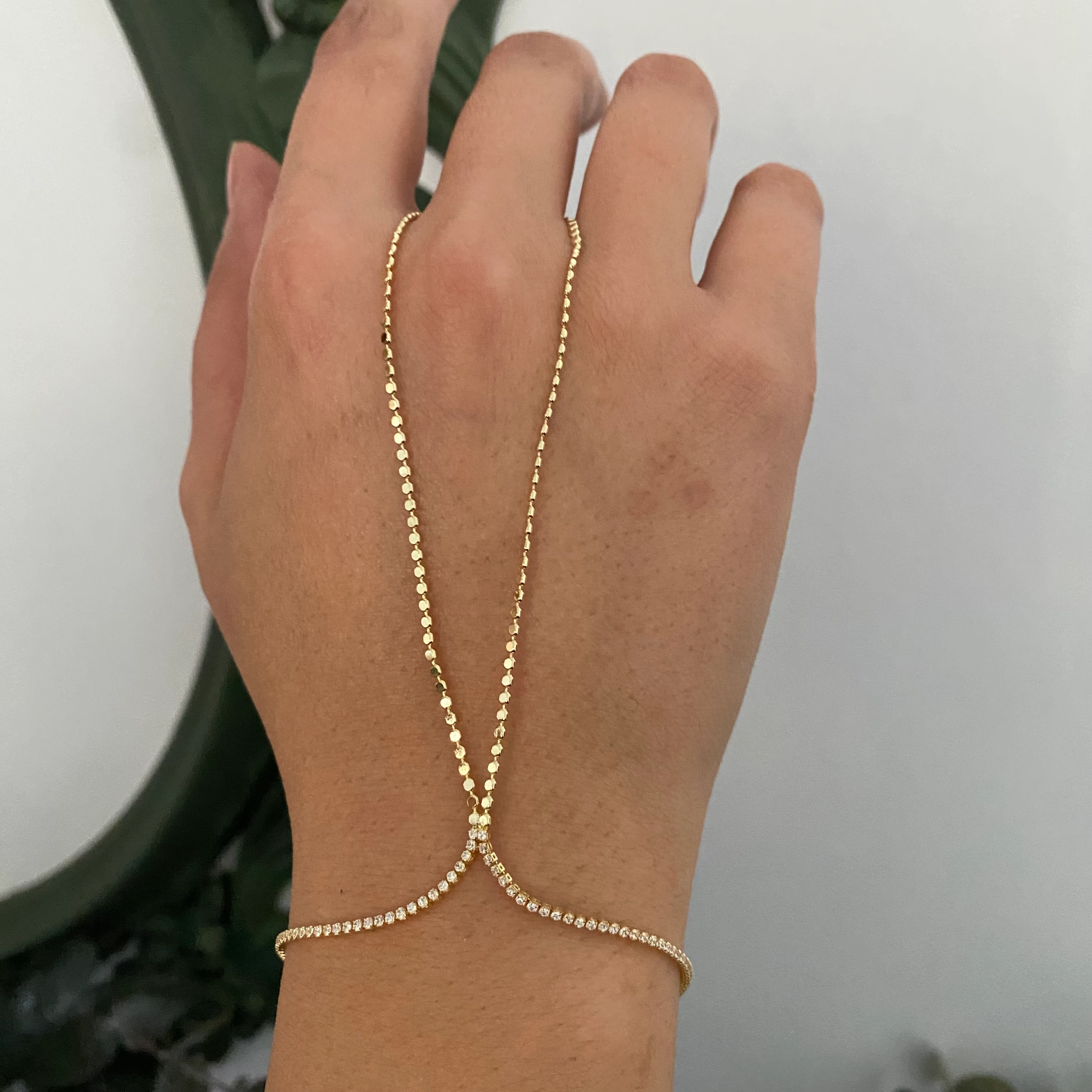 Gold Zirkon Taşlı Ezme Şahmeran