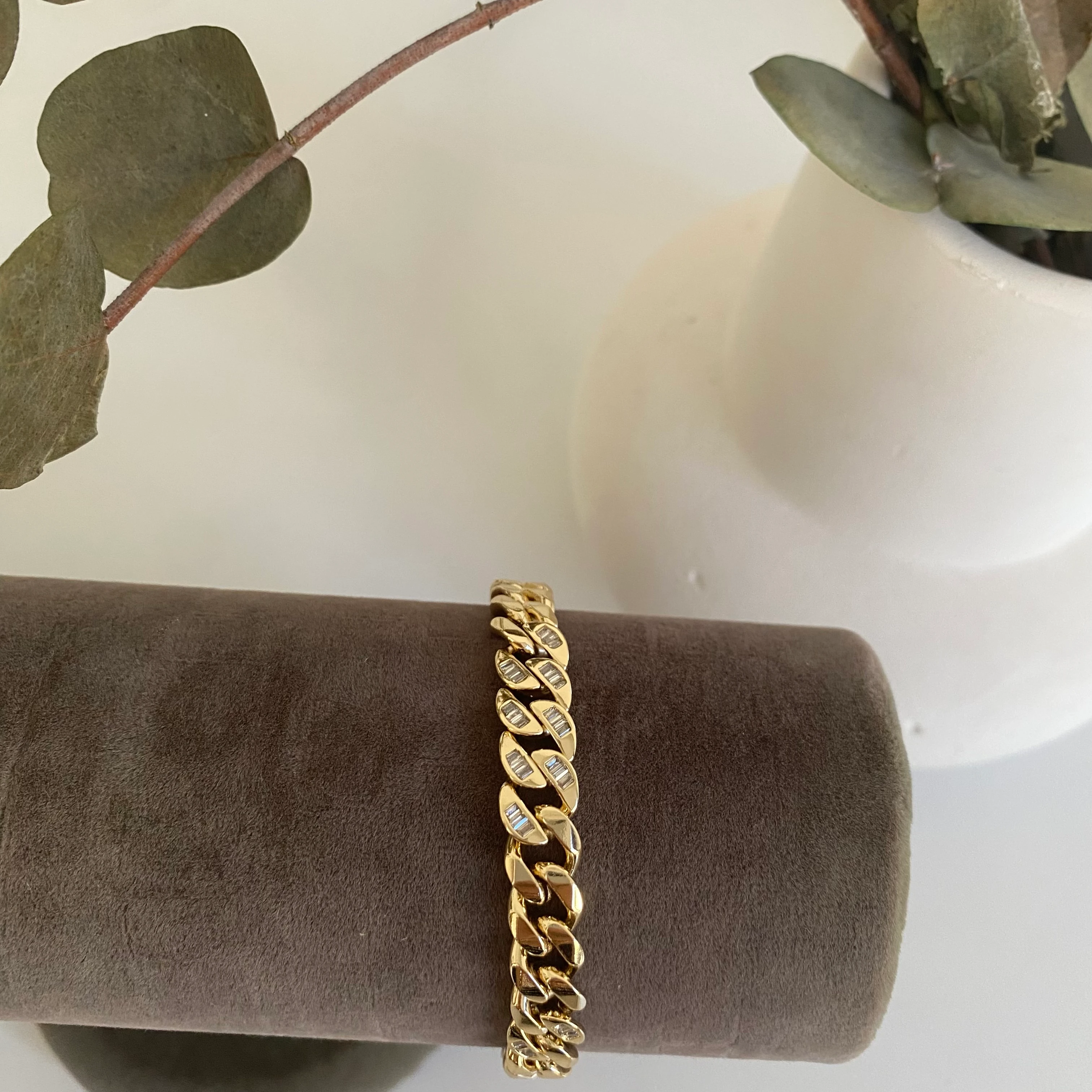 Xuping Baget Taşlı Zincir Bileklik