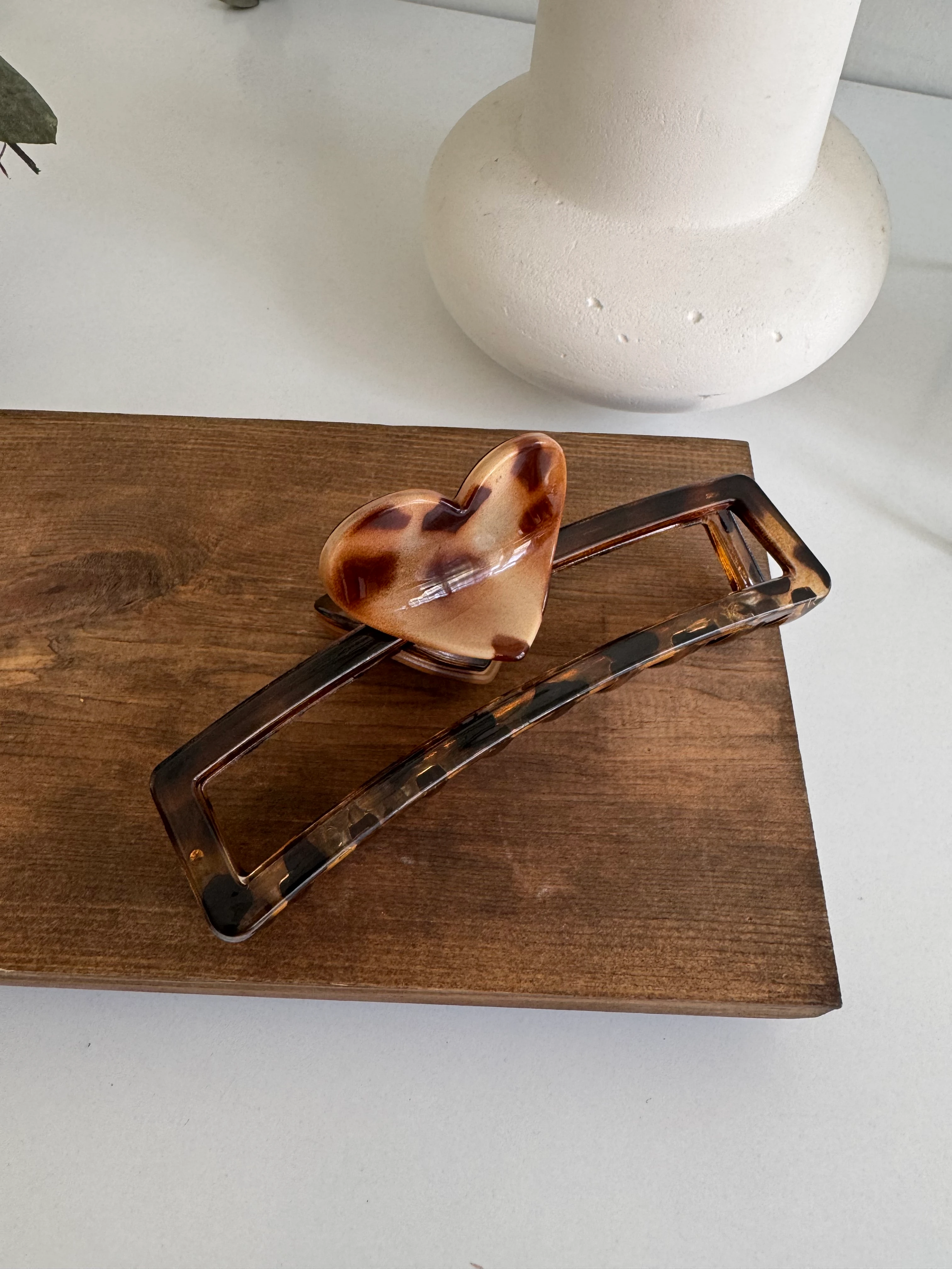 Leopar Desenli Kalp Toka