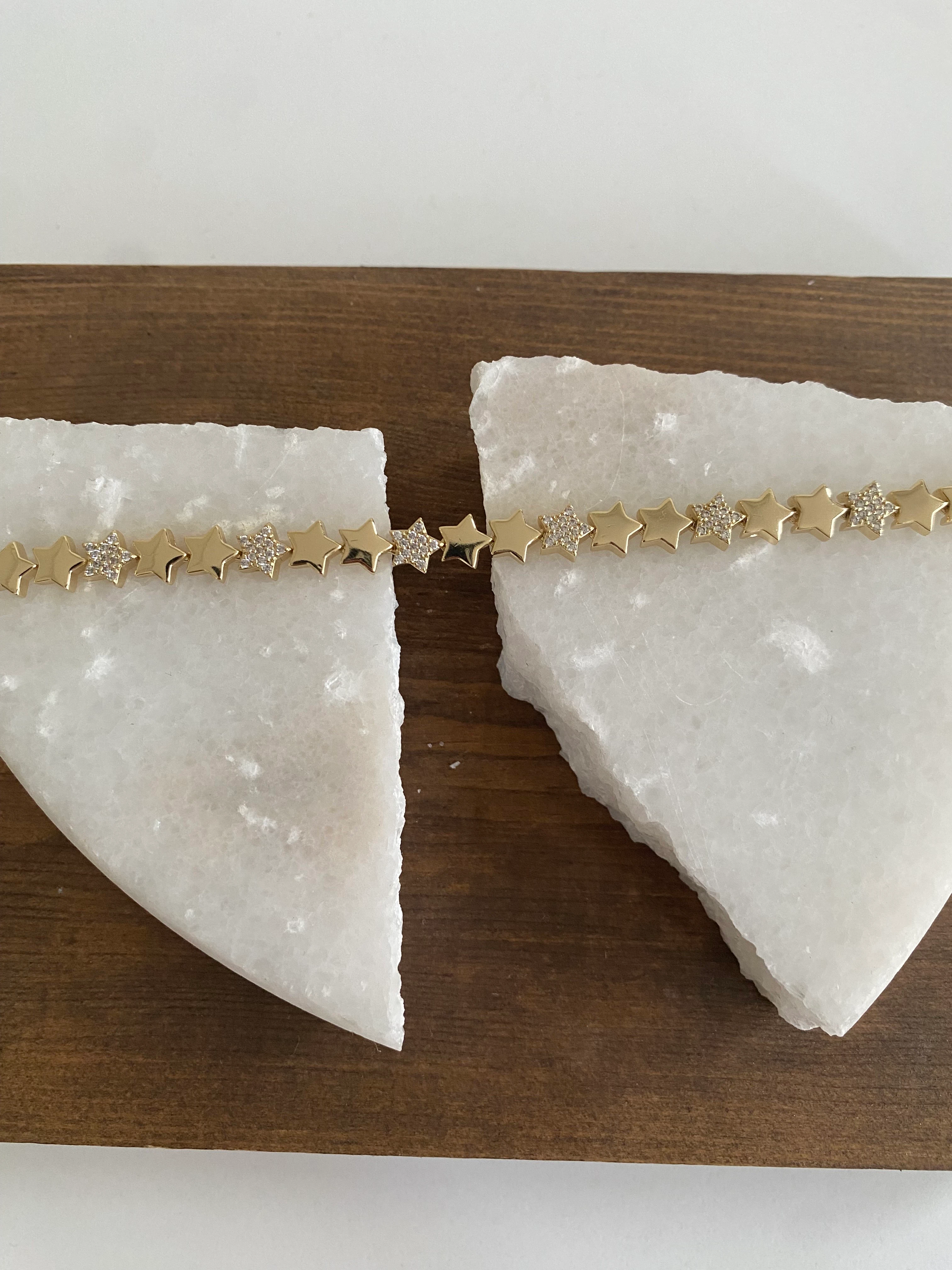 Xuping Zirkon Taşlı Yıldız Bileklik