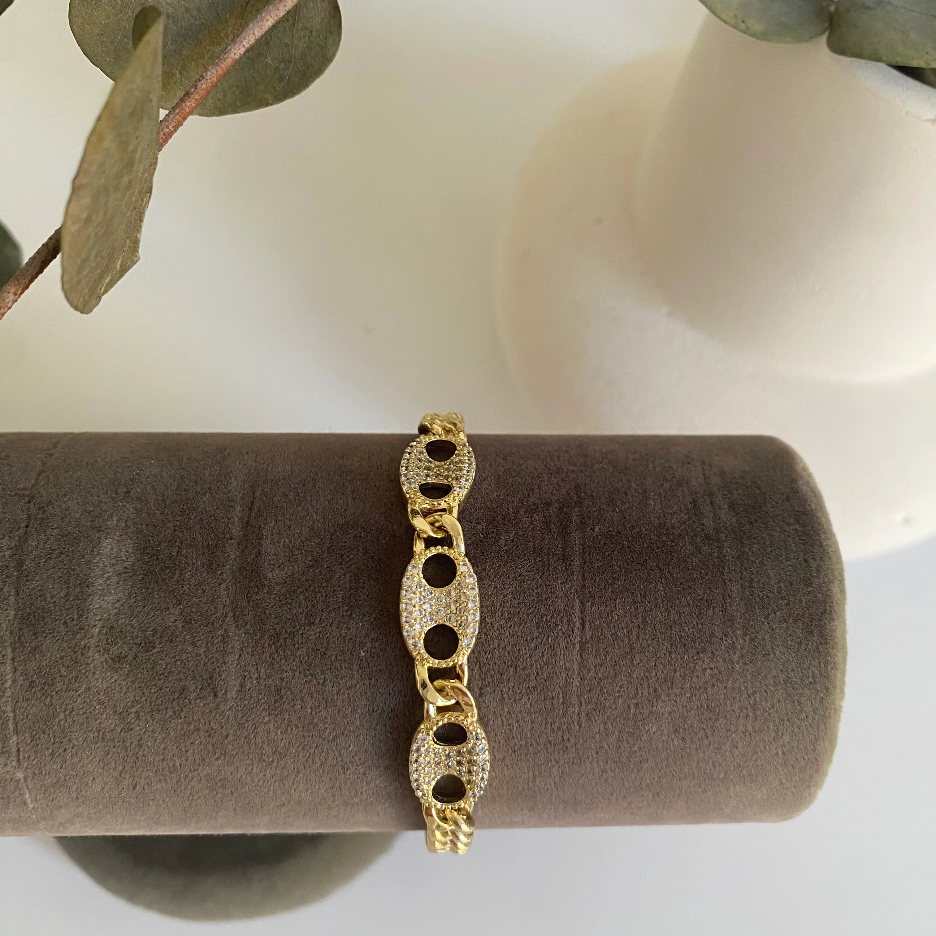 Xuping Işıltılı Oval Zincir Bileklik