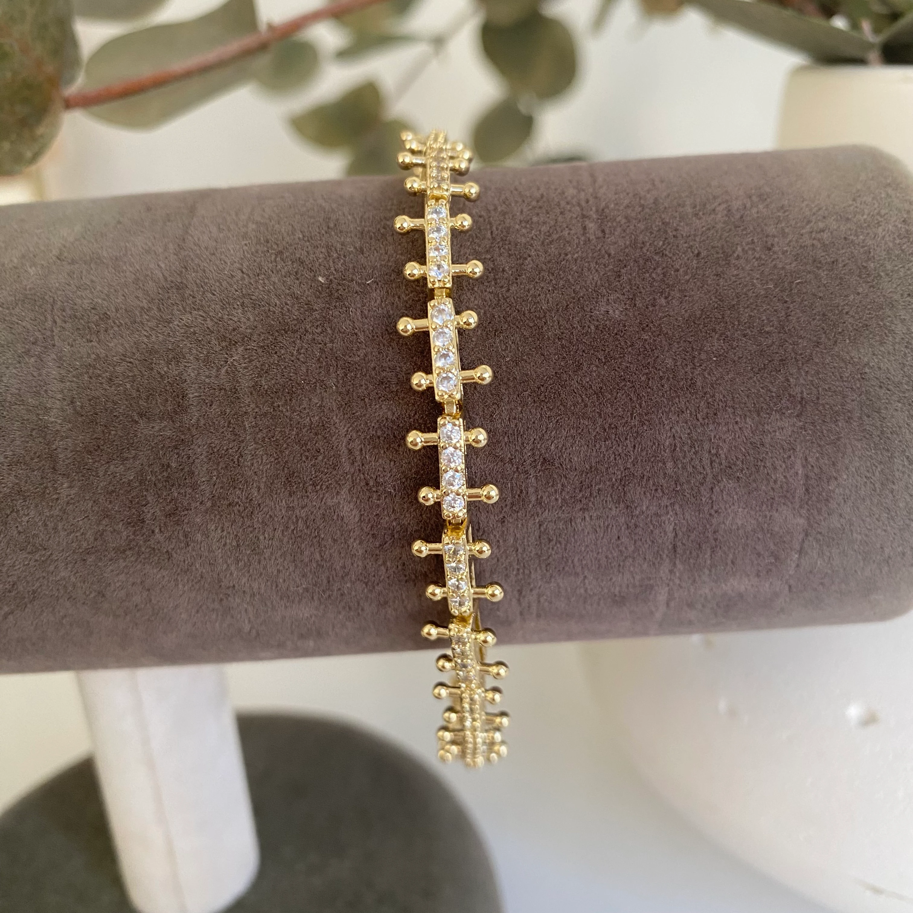 Xuping Zirkon Taşlı Gold Bileklik