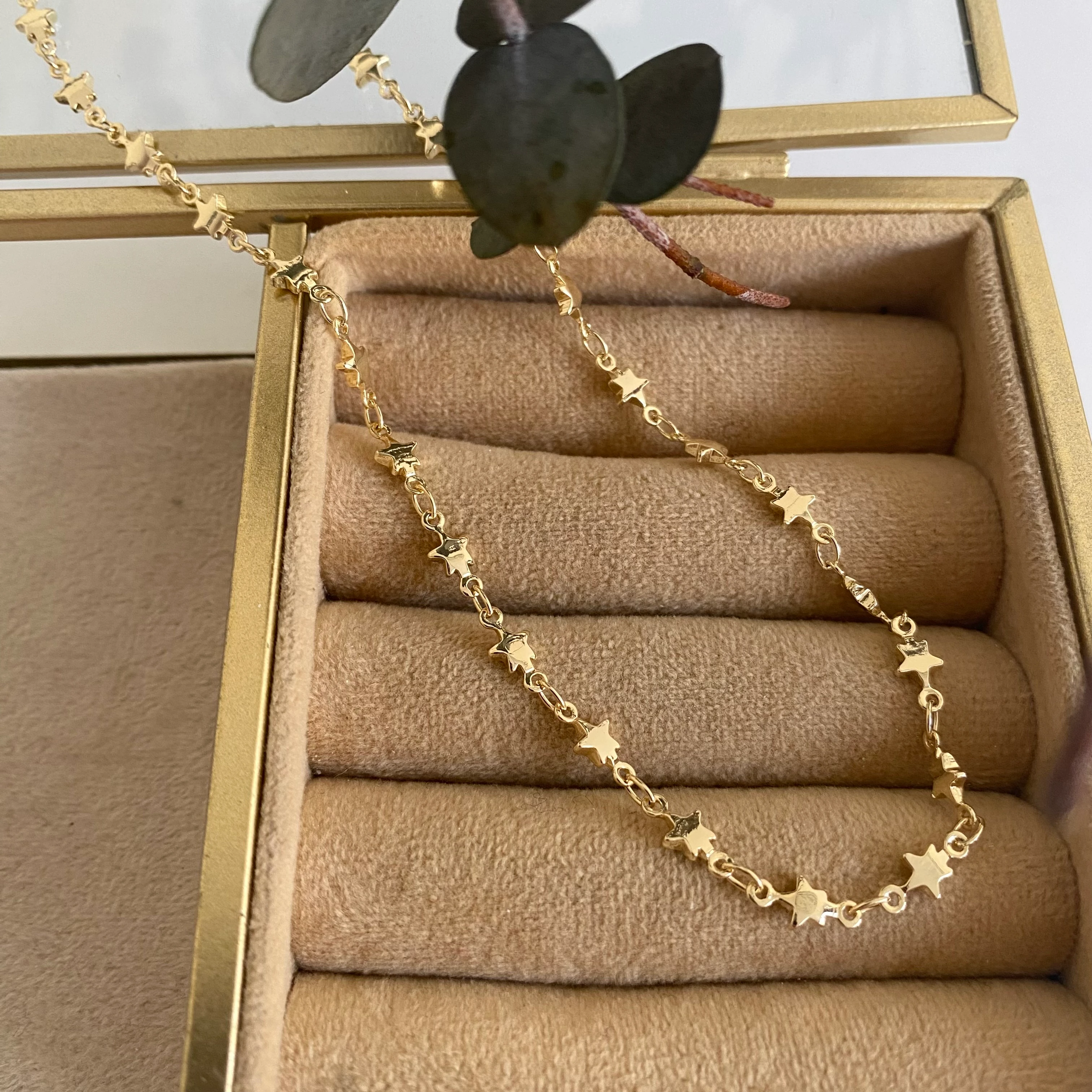 Xuping Gold Yıldız Uzun Zincir Kolye