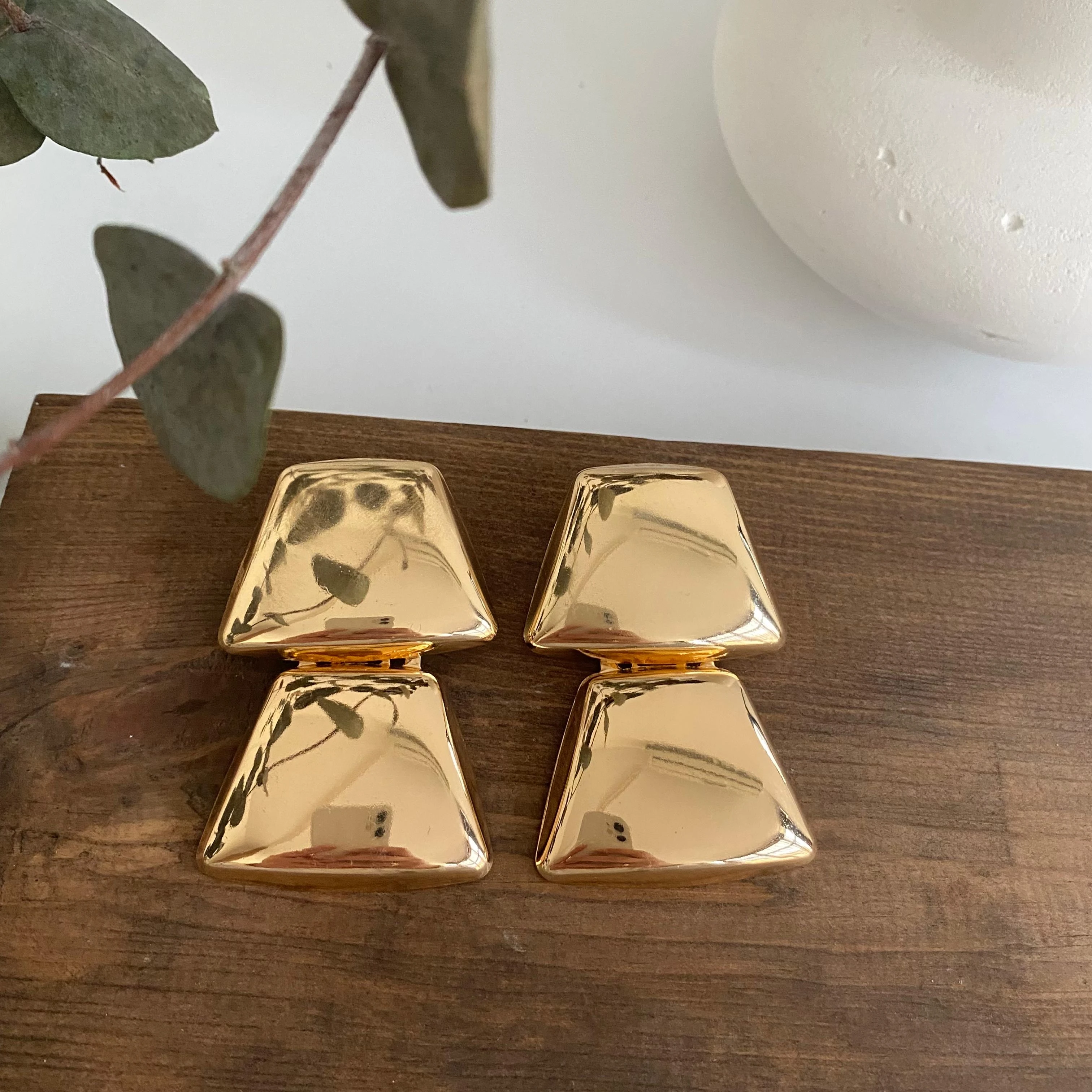 Plaka Dörtgen Büyük Küpe