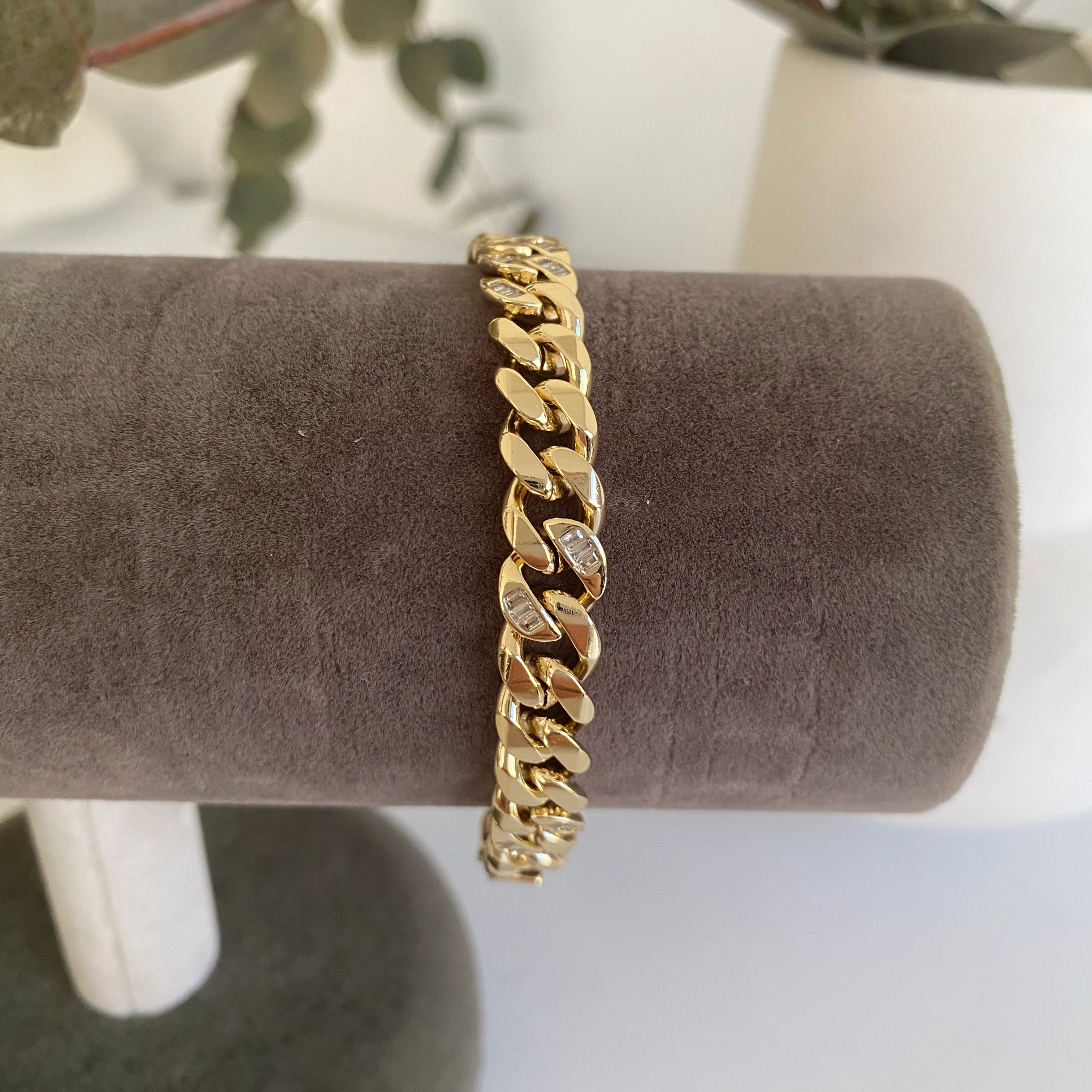 Xuping Baget Taşlı Zincir Bileklik