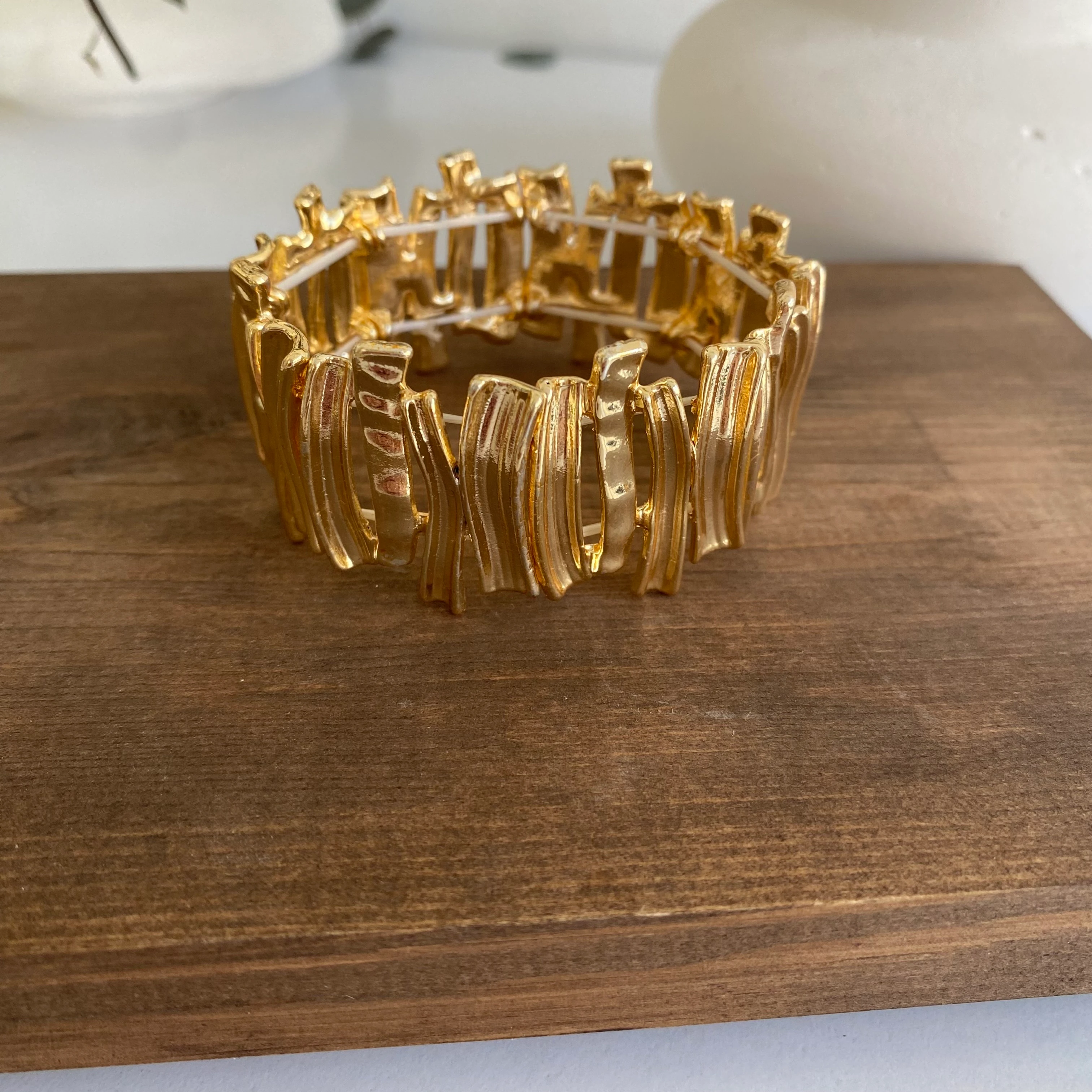 14k Altın Kaplama Dalgalı Bileklik