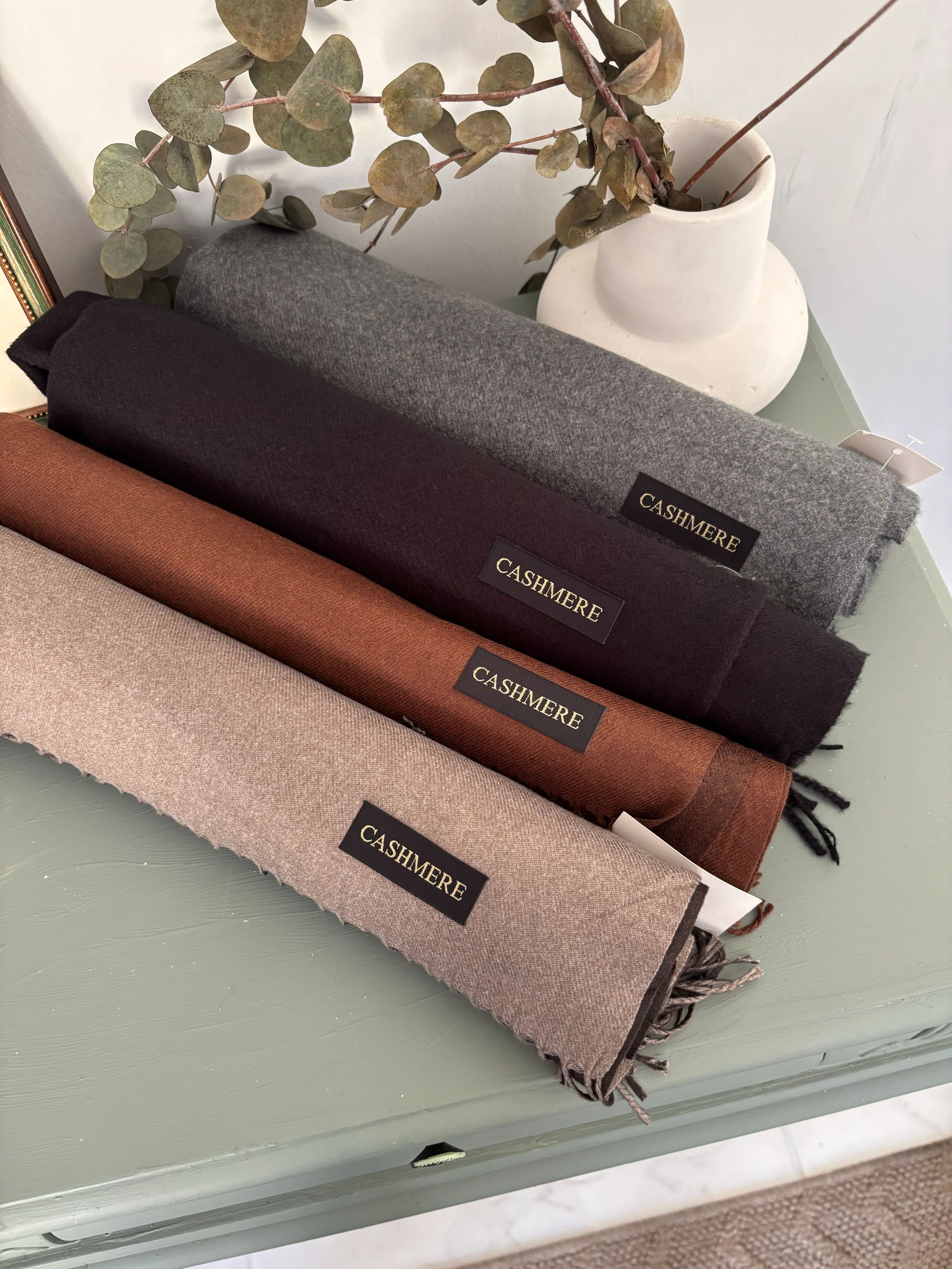 Çift Taraflı Vizon Kahve Şal 