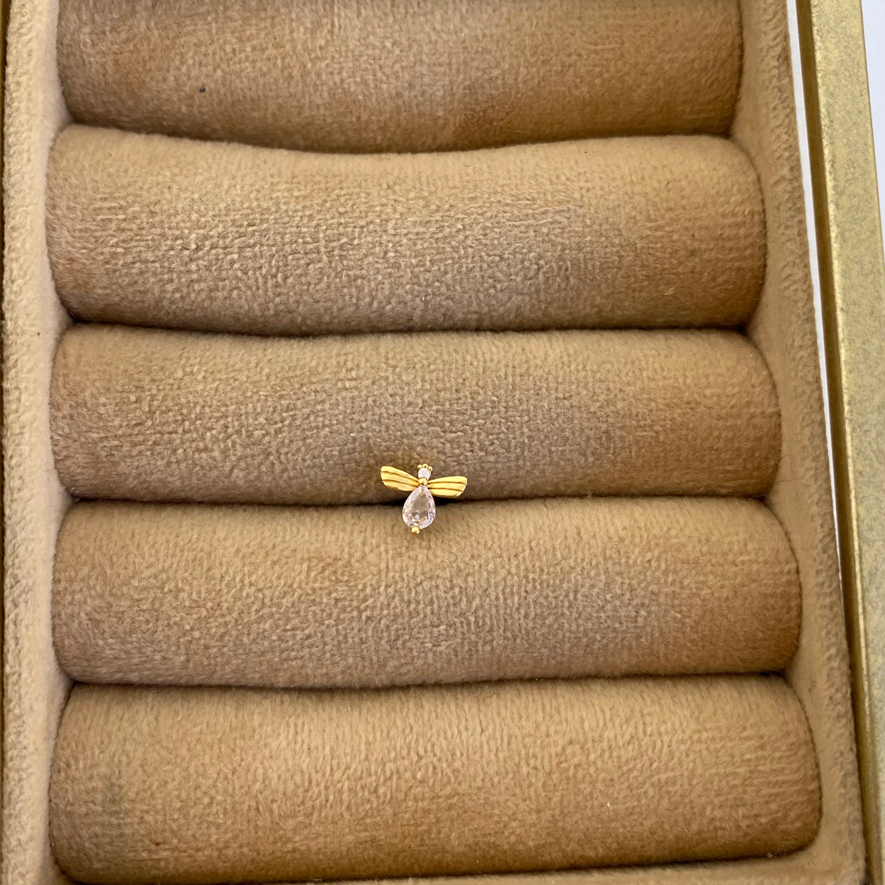 Gold Damla Taş Melek Piercing