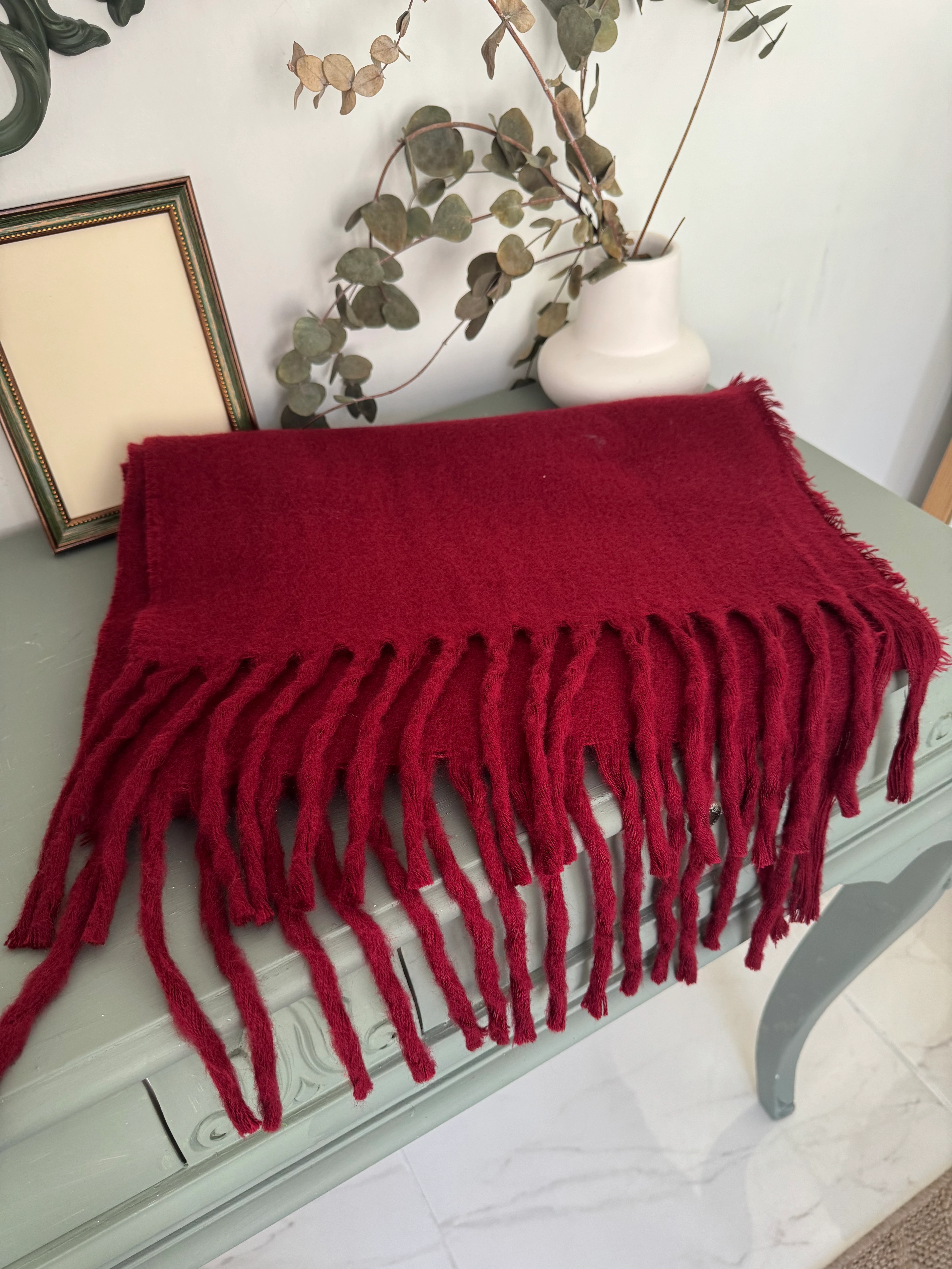 Bordo Battaniye Şal