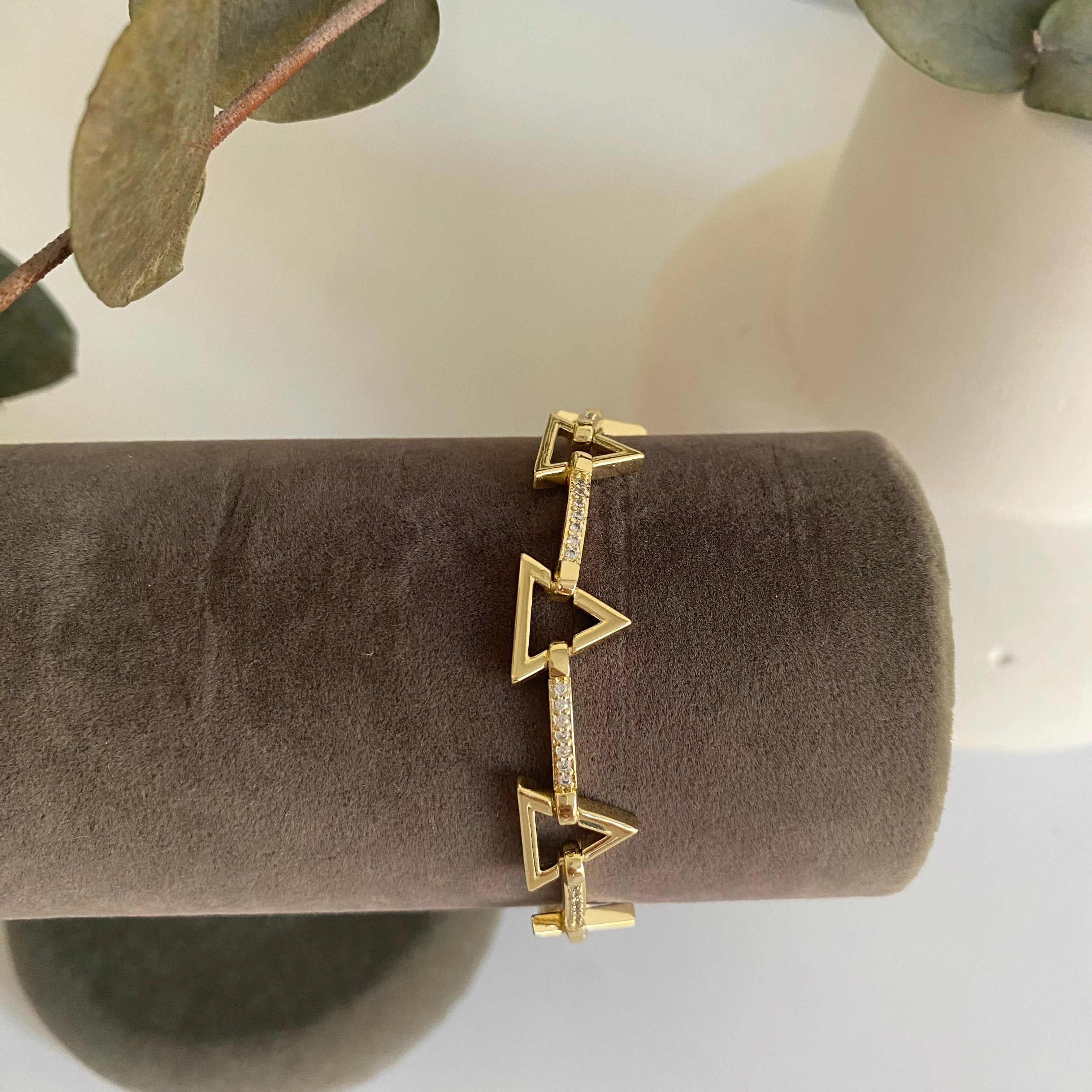 Xuping Üçgen Zirkon Taşlı Bileklik