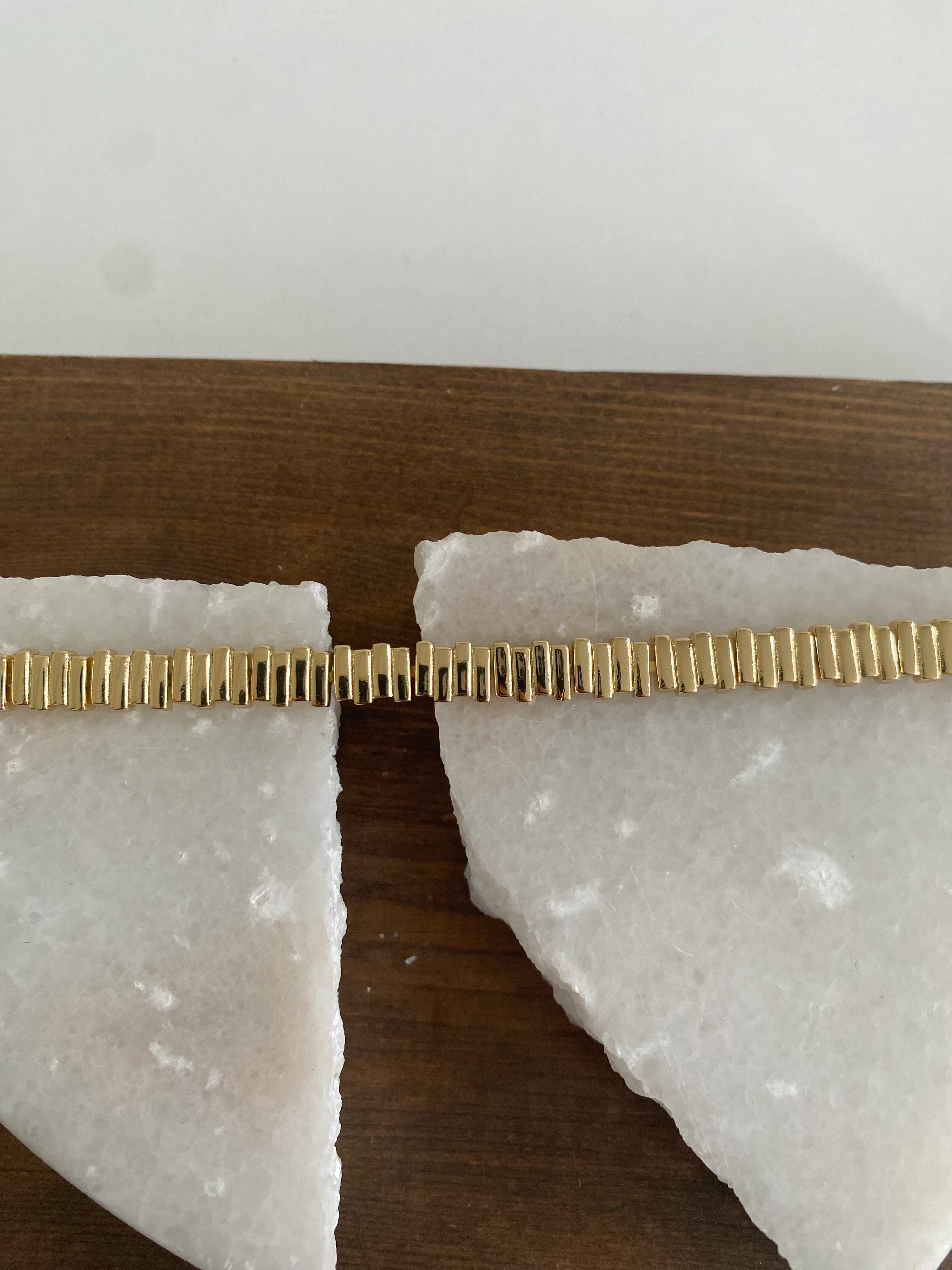 Xuping Gold Plaka Dikdörtgen Bileklik