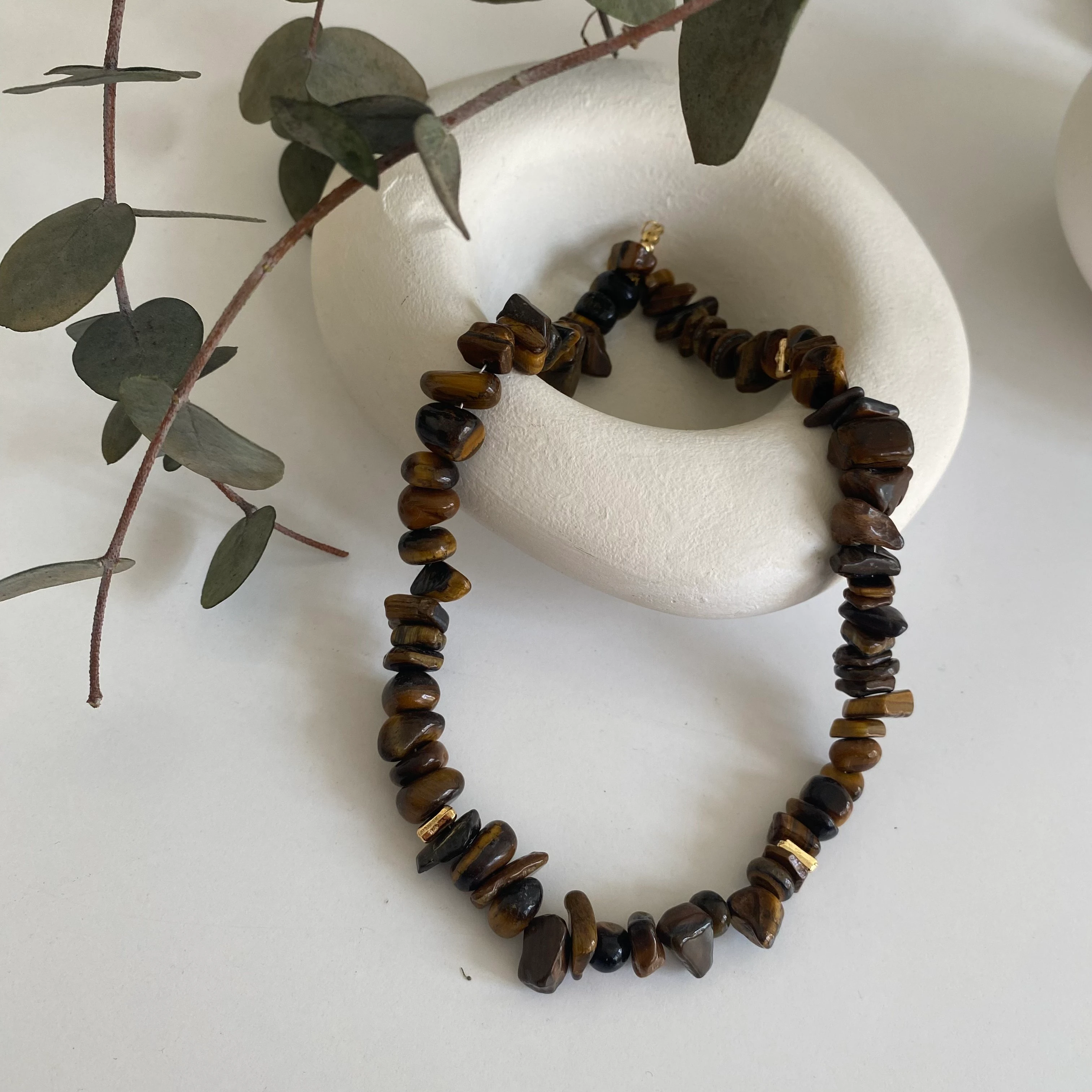 Kaplan Gözü Doğaltaş Kolye