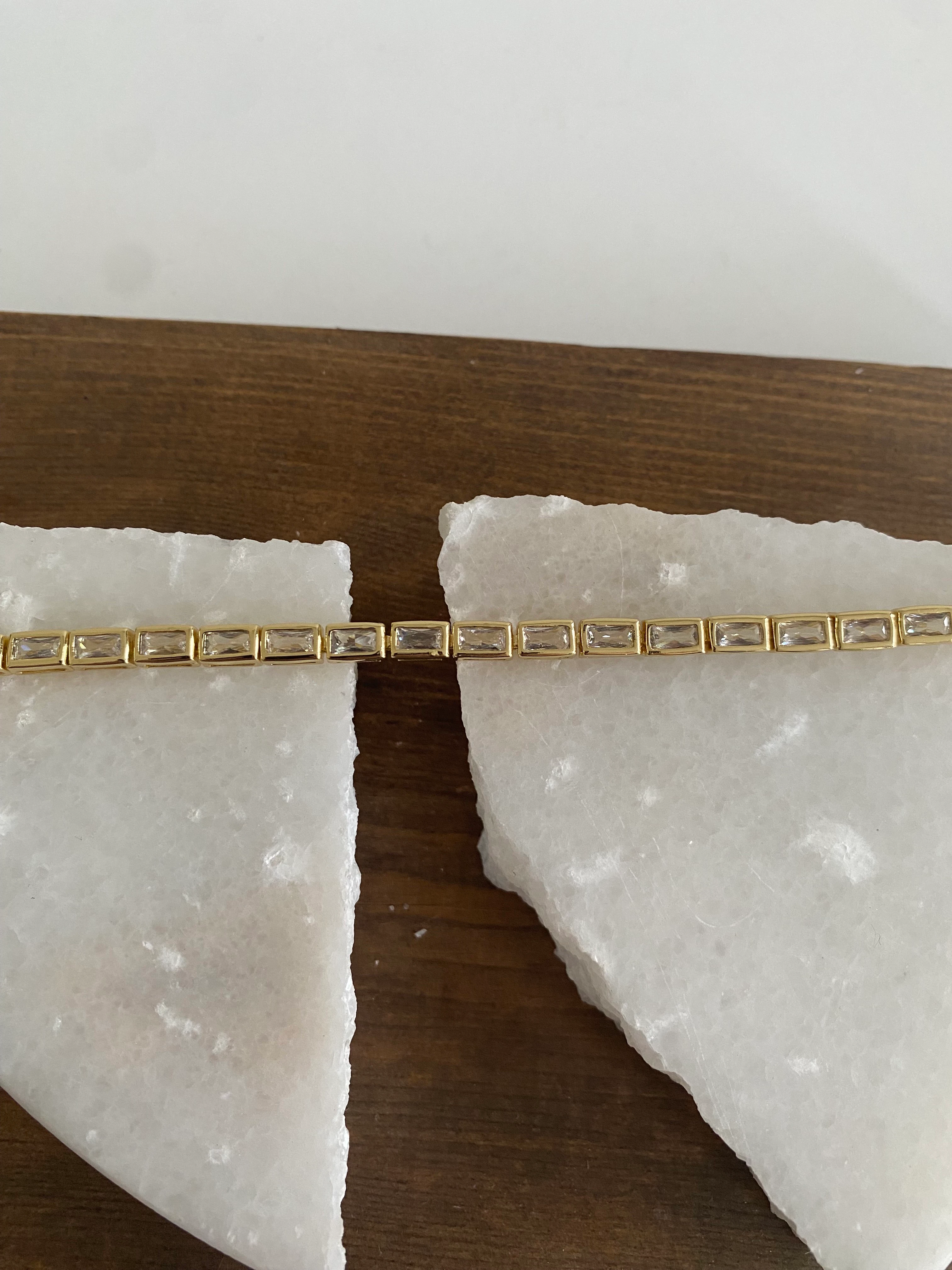 Xuping Dikdörtgen Taş Bileklik