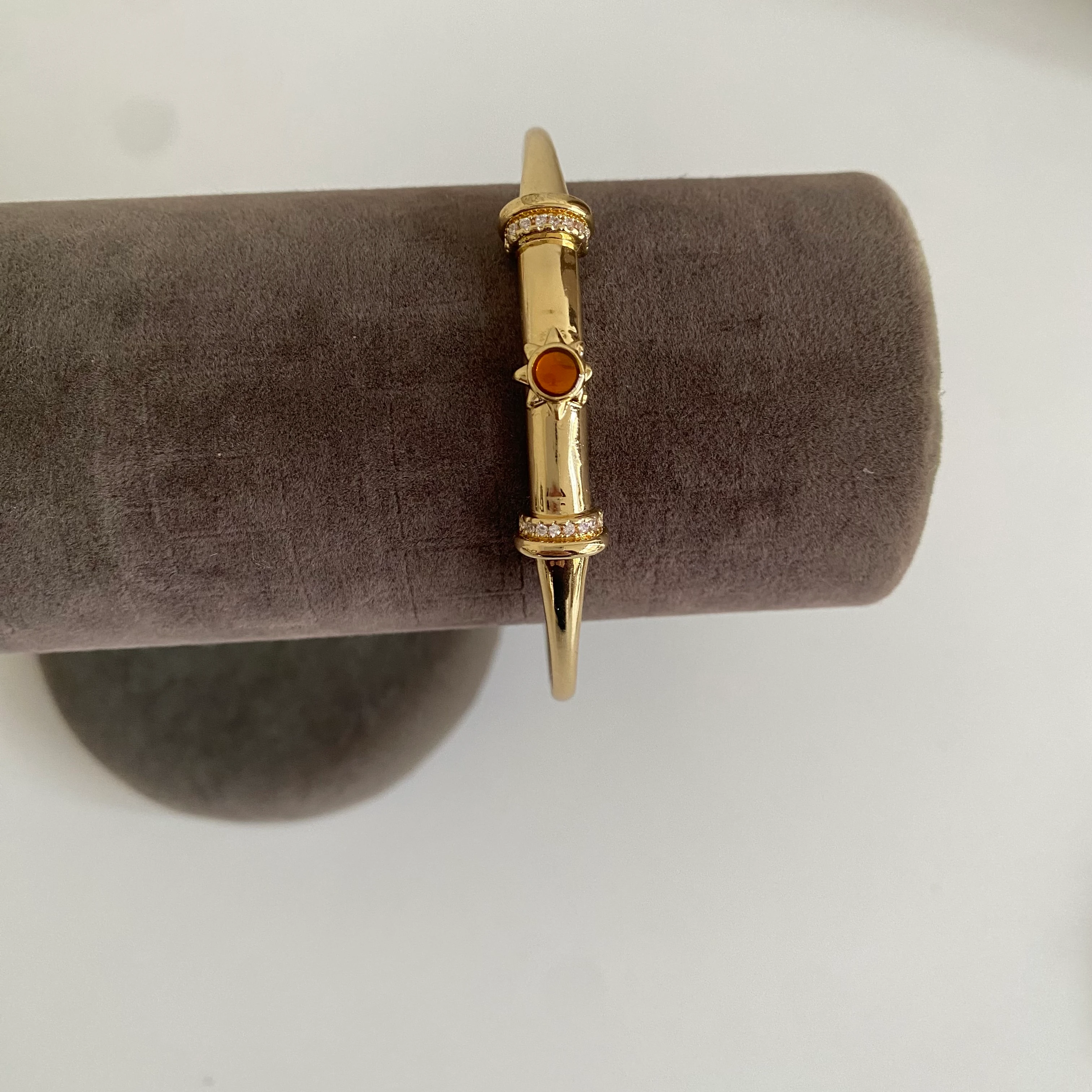 Gold Güneş Figür Kelepçe Bileklik