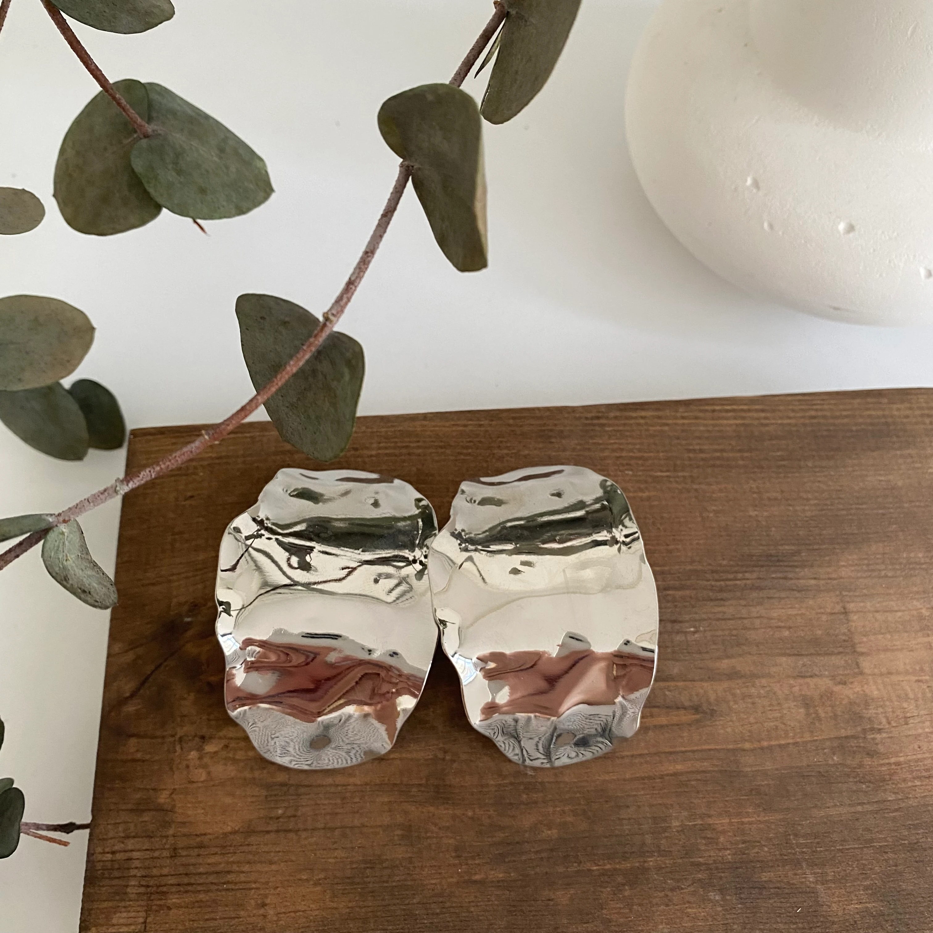 14K Silver Kavisli Dövme Desen Küpe