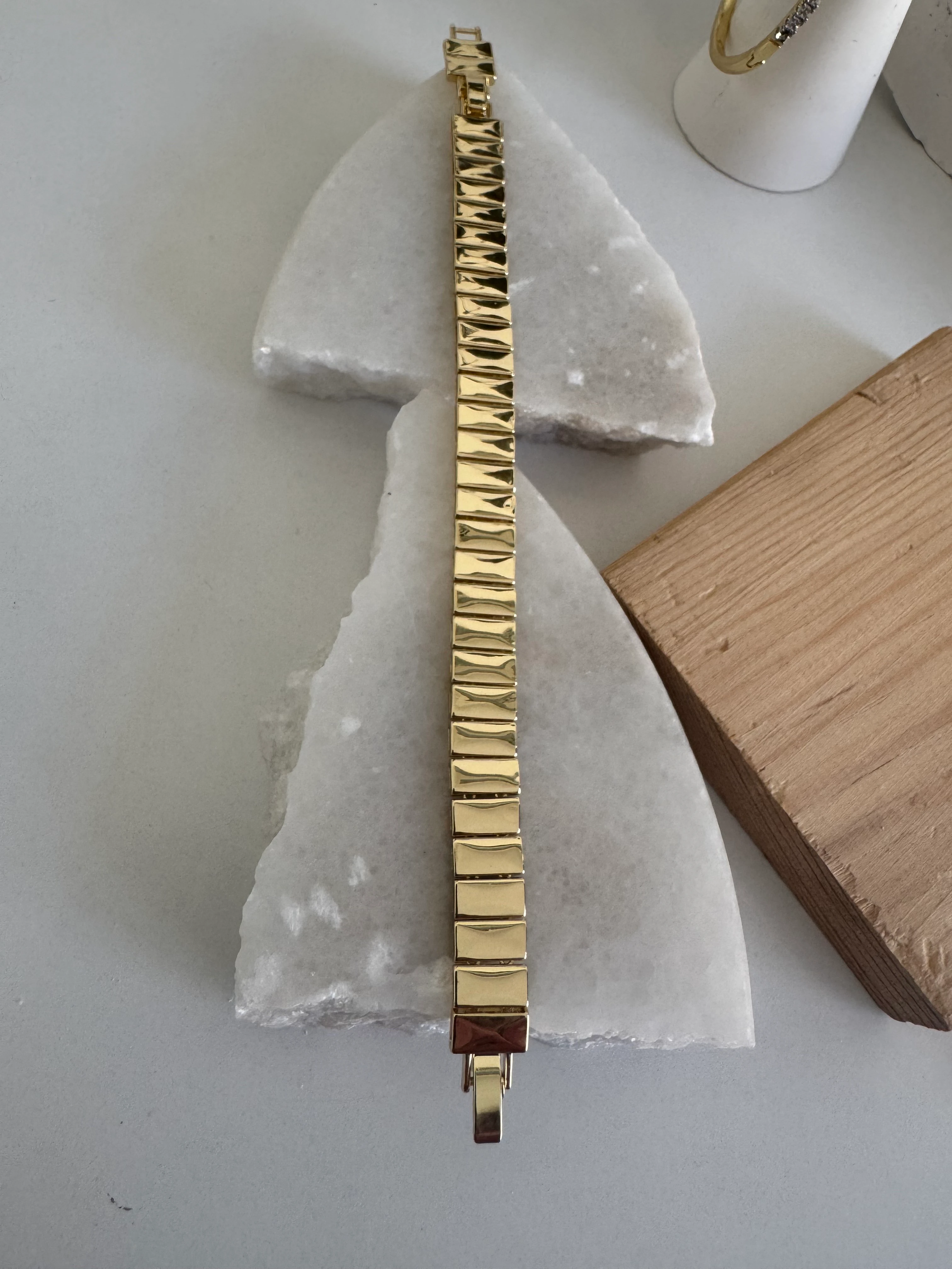 Modern Tasarım 14K Altın Kaplama Bileklik