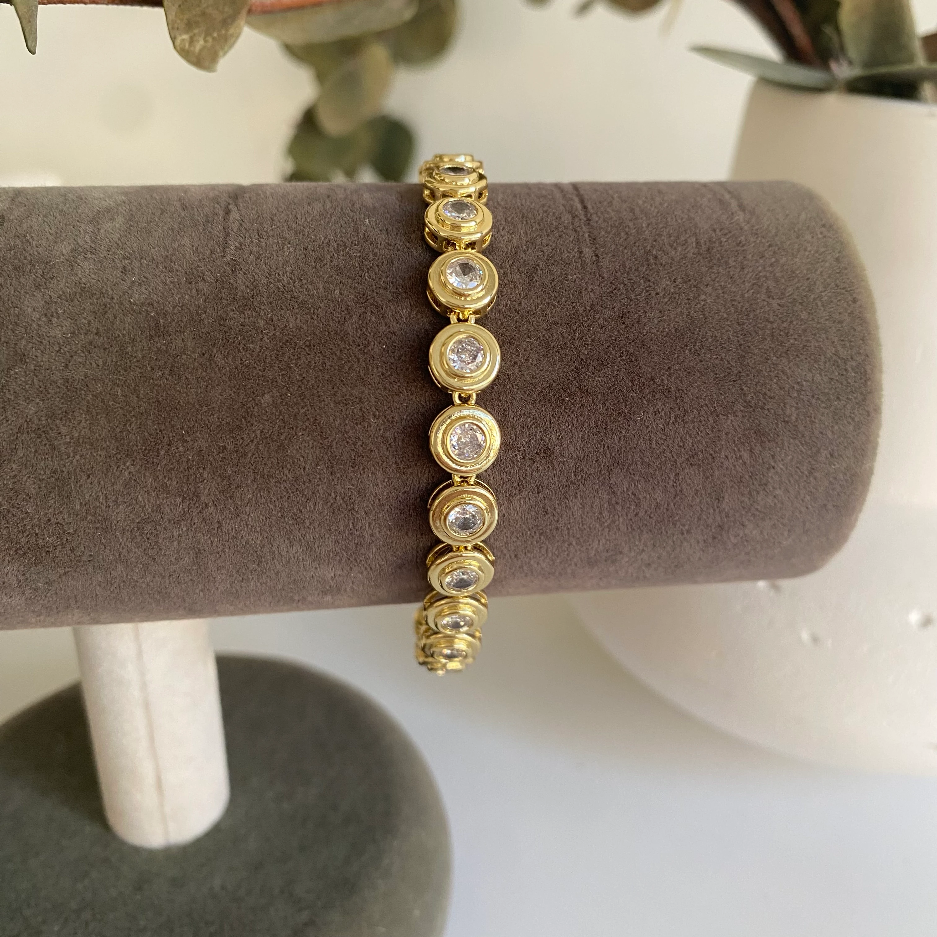 Xuping Yuvarlak Taşlı Zincir Bileklik