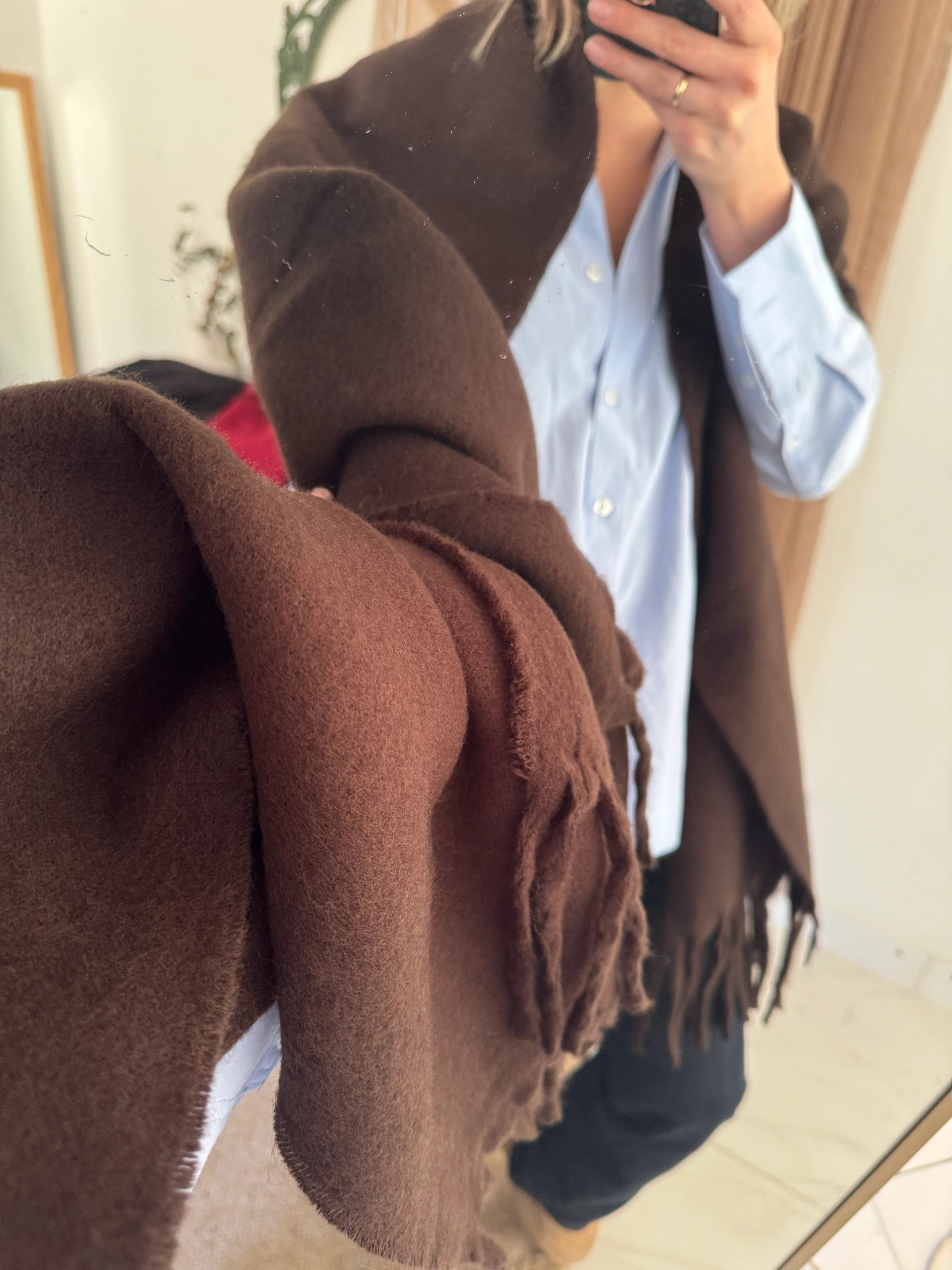 Kahve Battaniye Şal