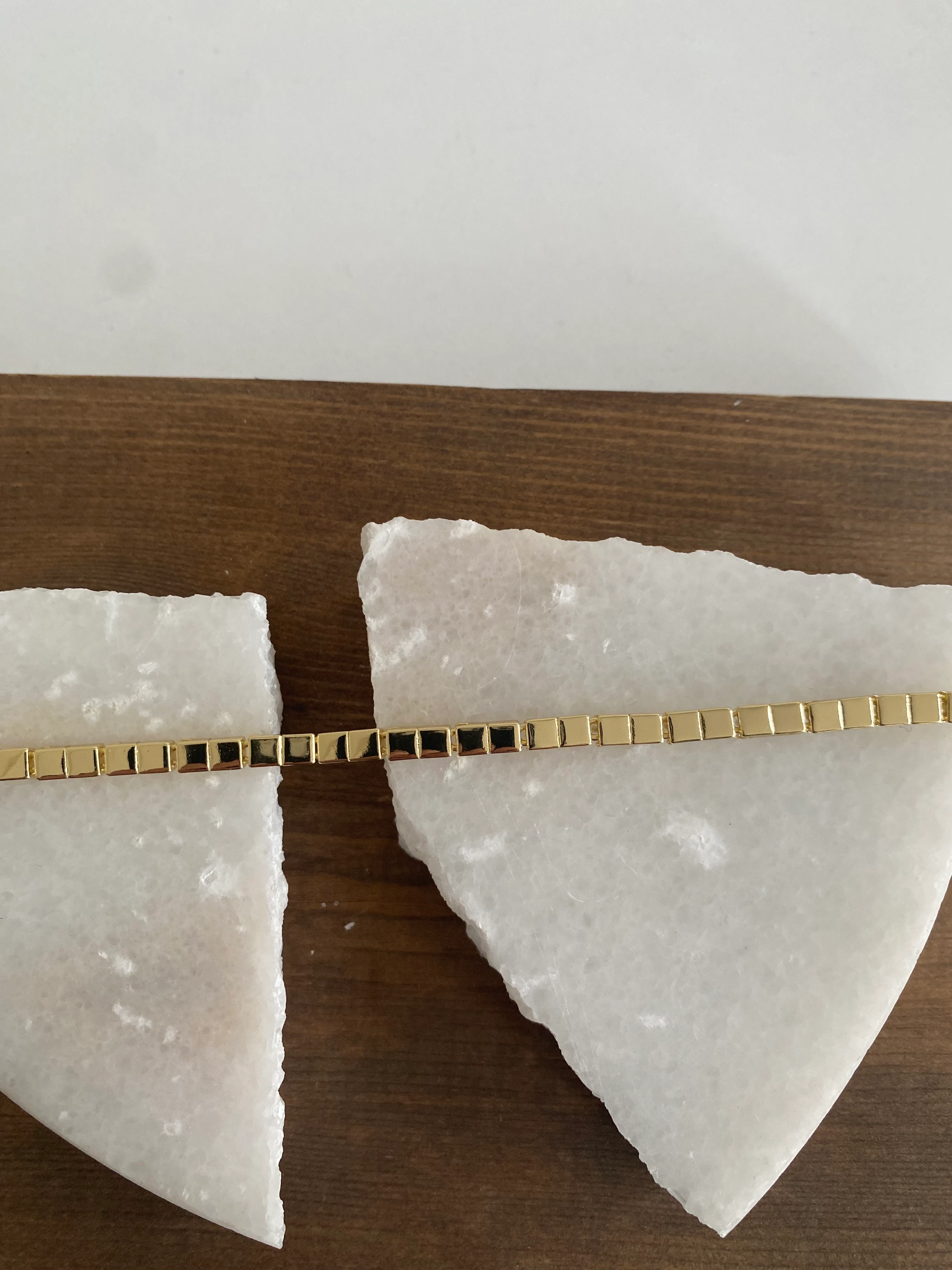 Xuping Gold Kare Plaka Bileklik