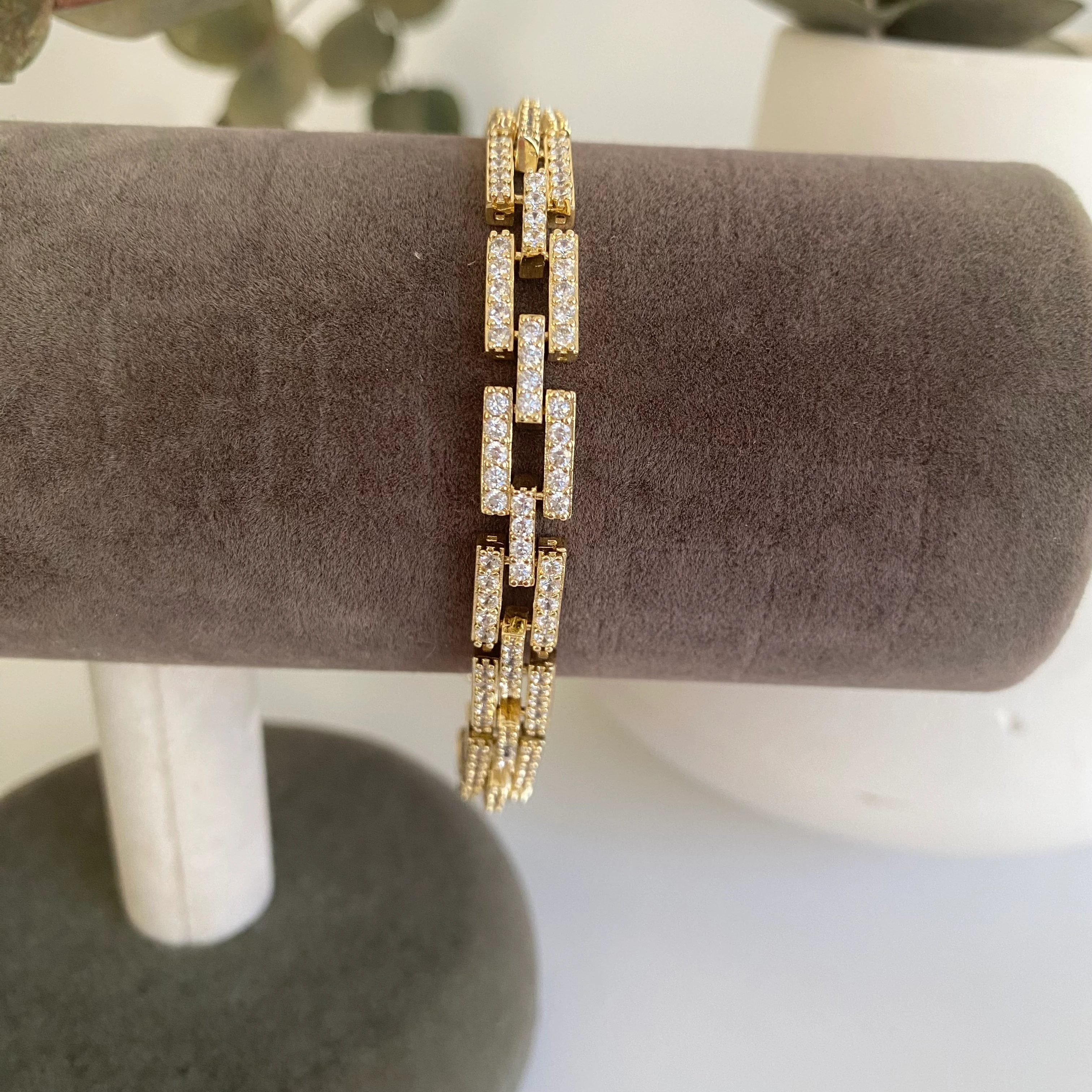 Xuping Dikdörtgen Nokta Taş Bileklik