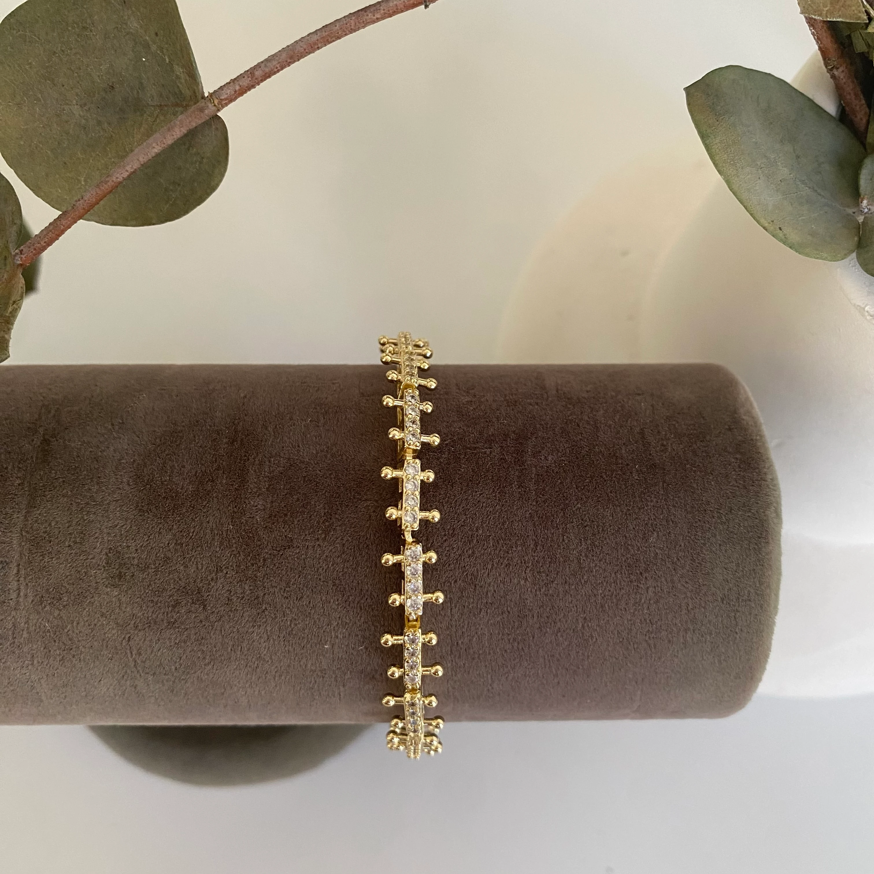 Xuping Zirkon Taşlı Gold Bileklik