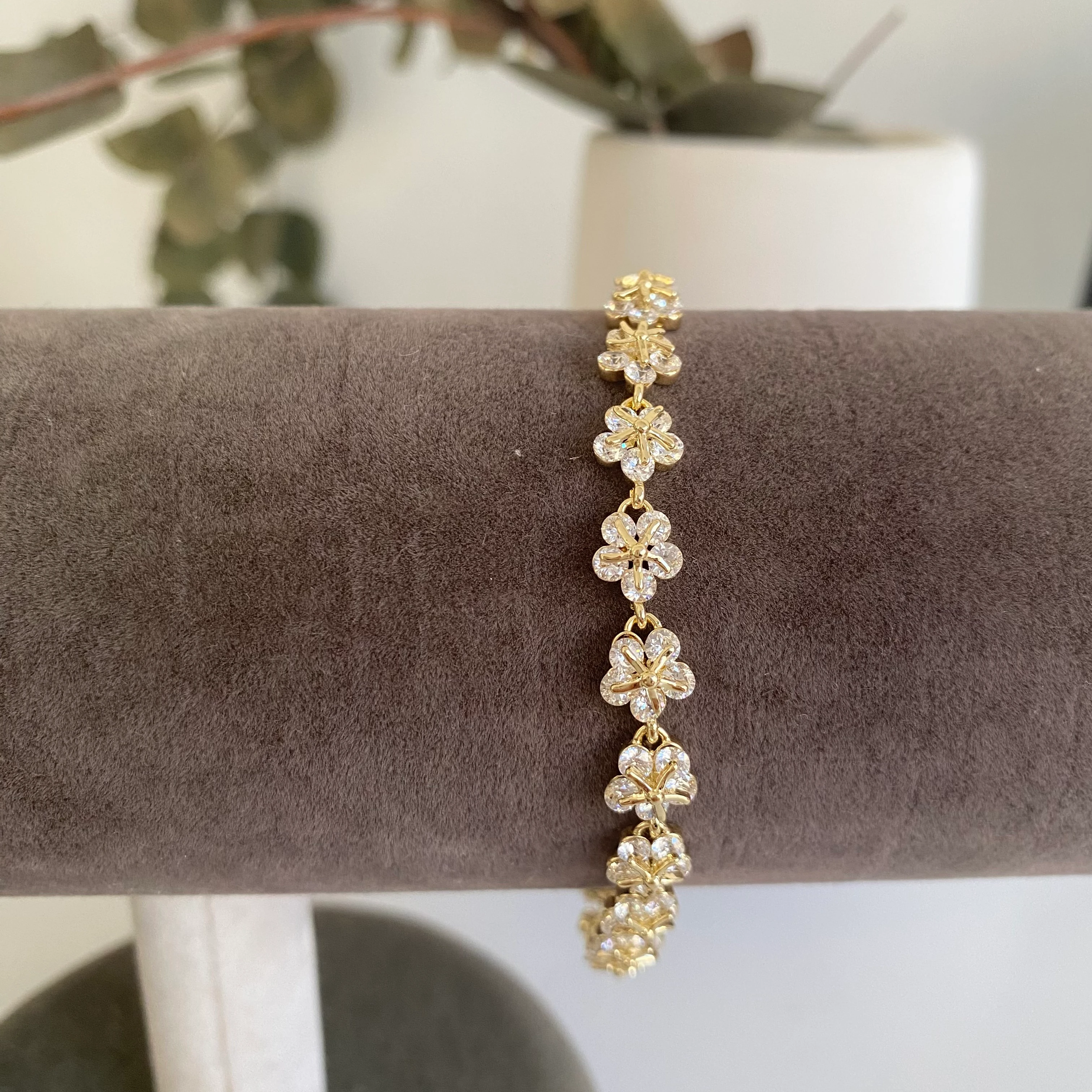 Xuping Çiçek Zirkon Taşlı Bileklik