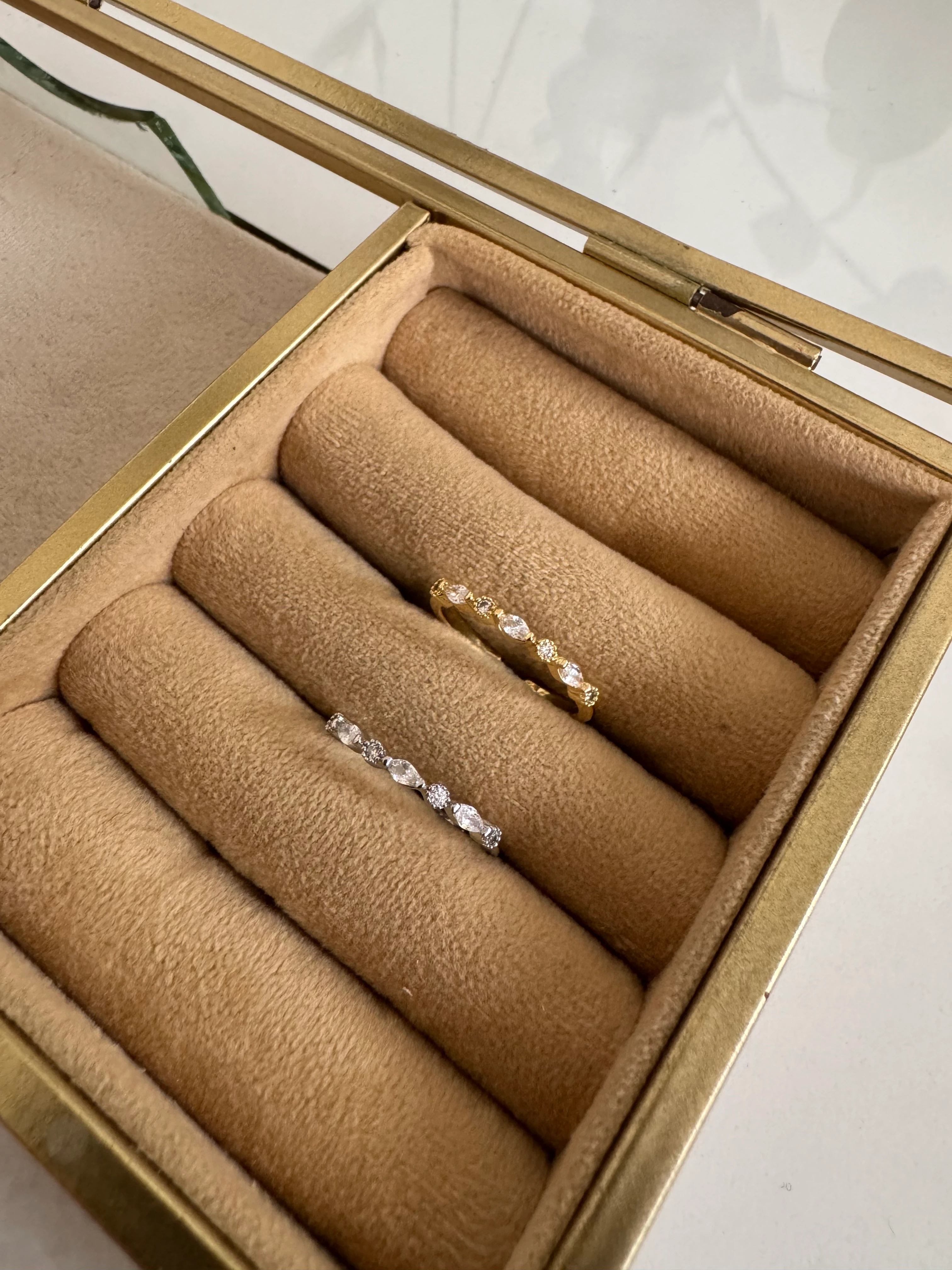 Tam Tur Damla Taş 14K Yüzük