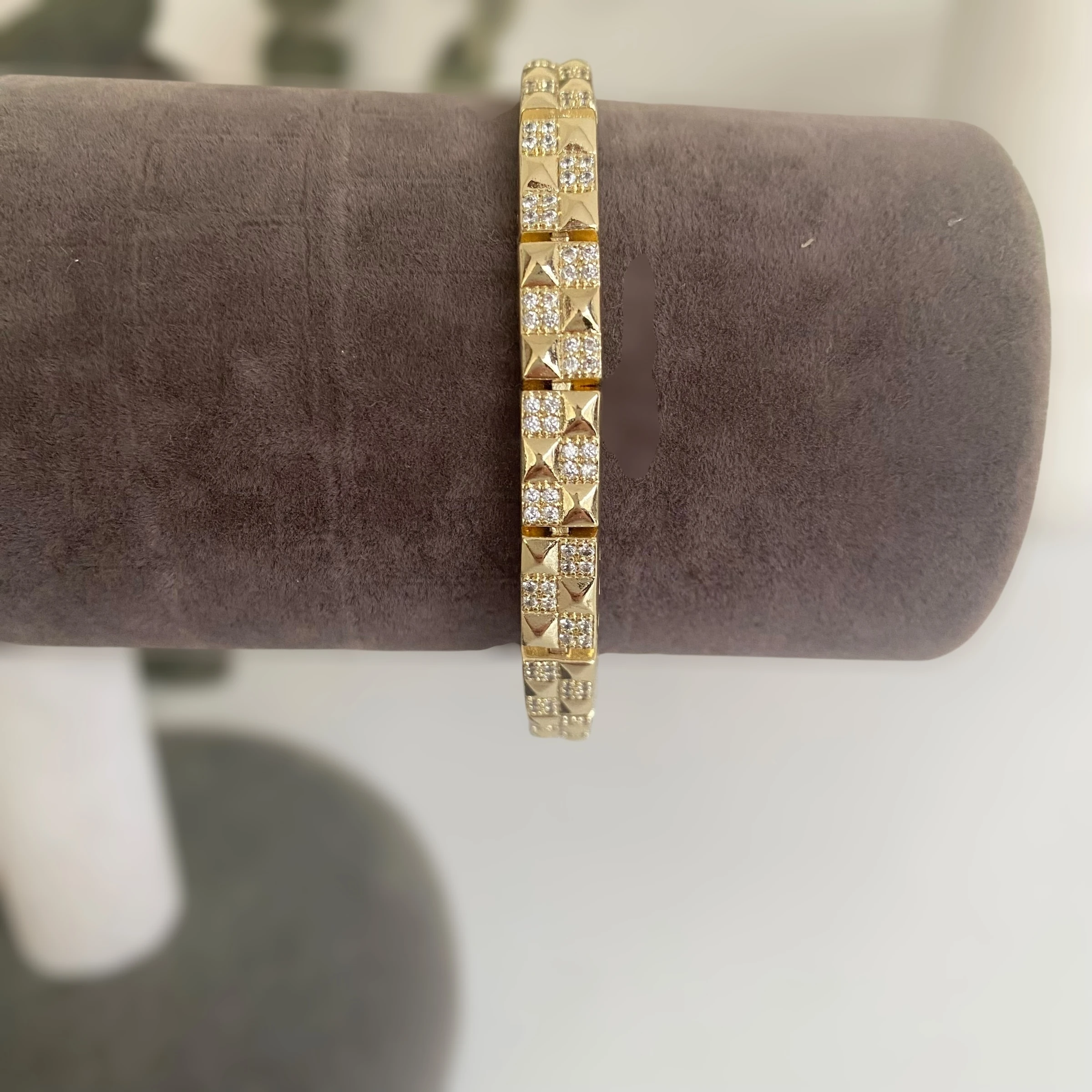 Xuping Zirkon Taşlı Kare Detay Bileklik