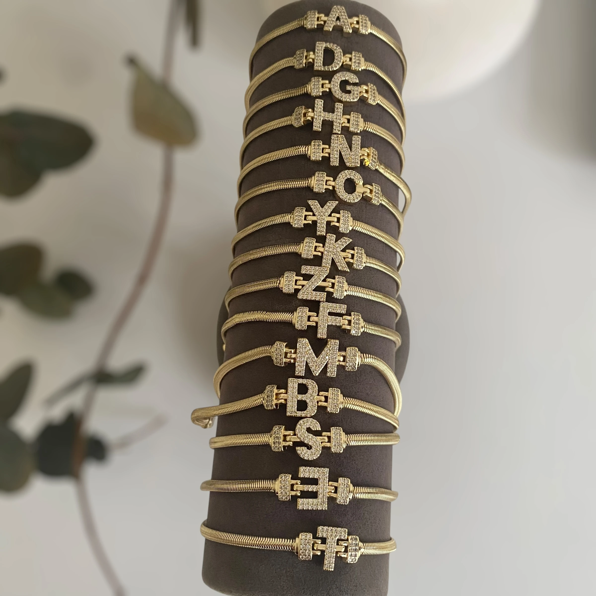 Xuping Gold Zirkon Taşlı Harf Bileklik