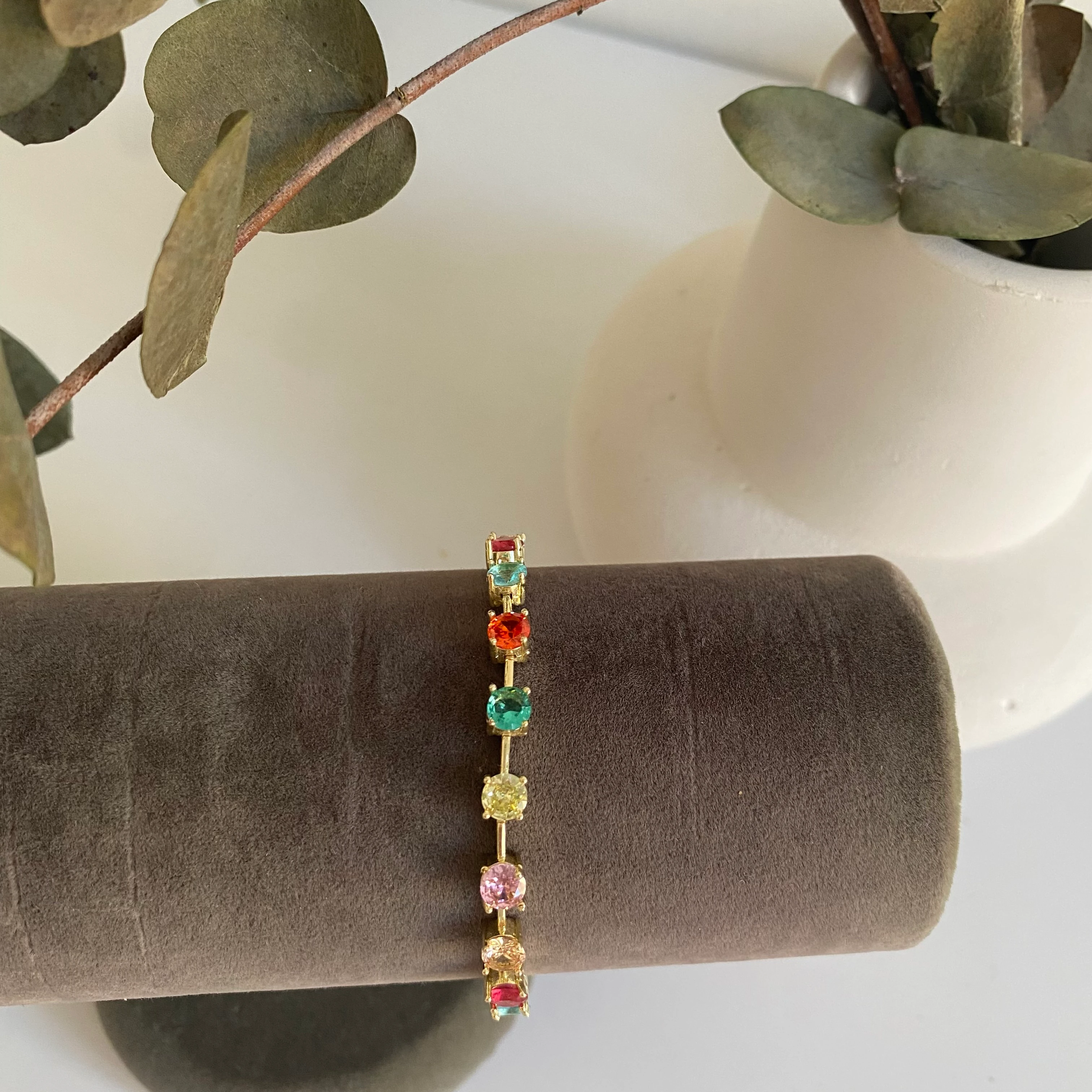 Xuping Canli Renkli Taşlı Bileklik