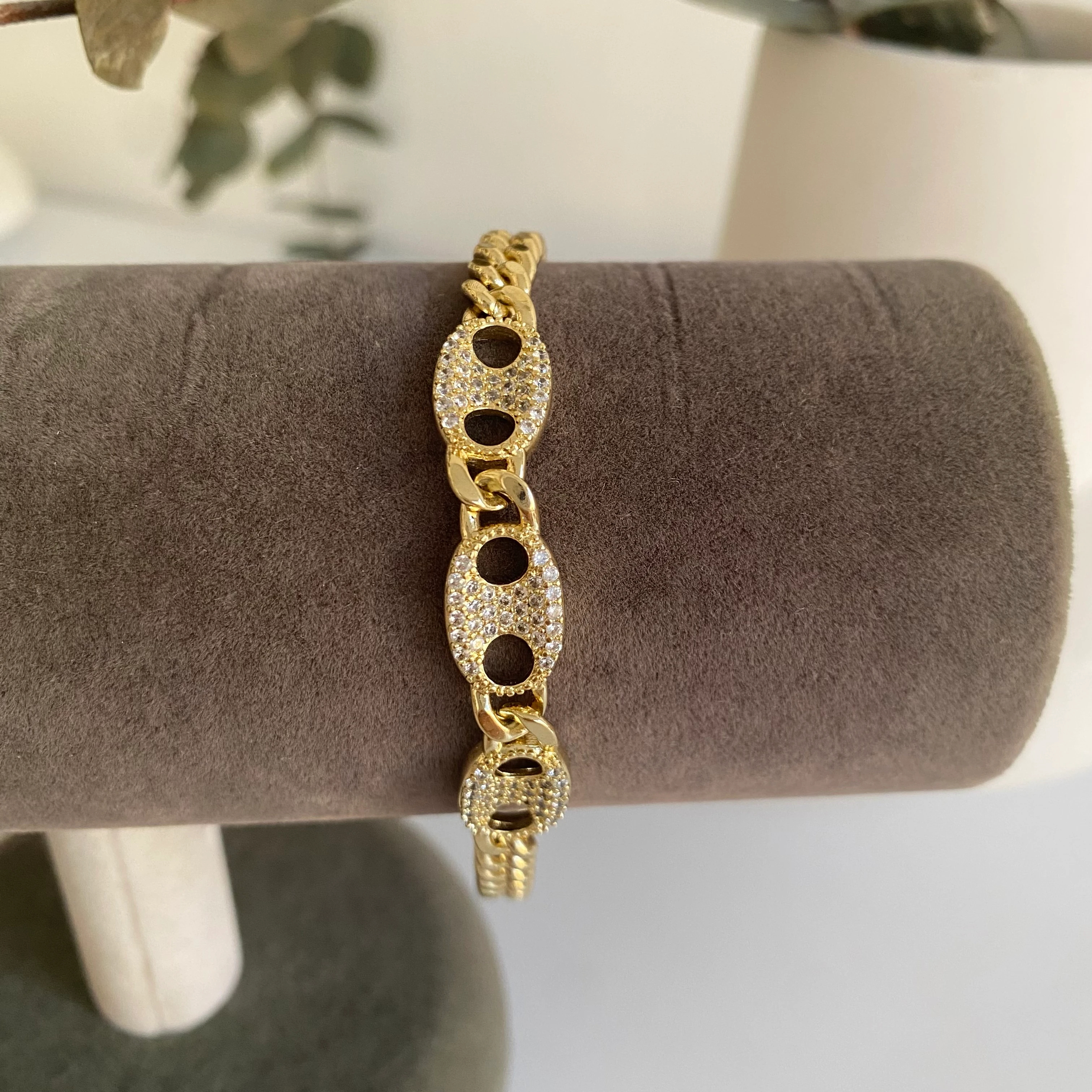 Xuping Işıltılı Oval Zincir Bileklik