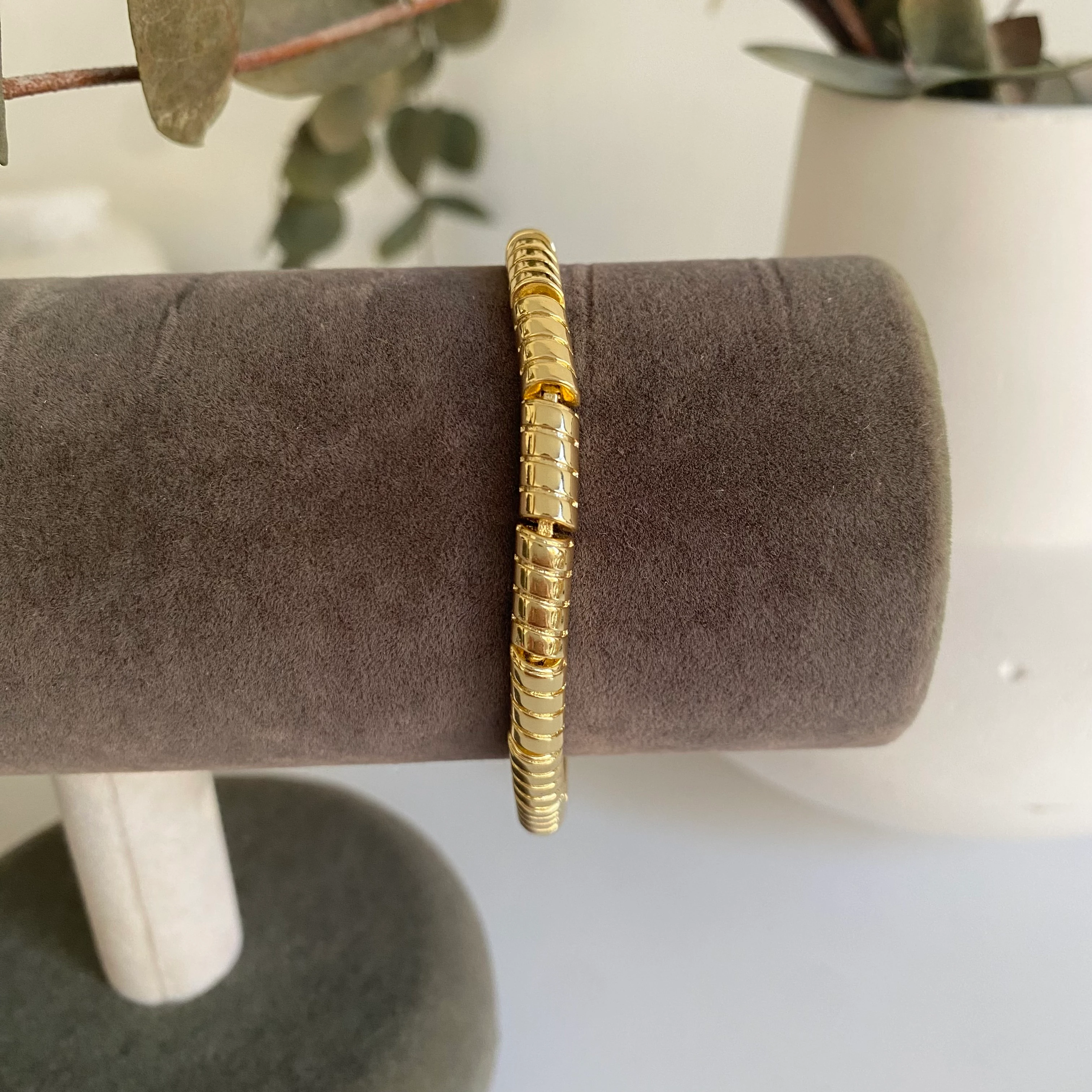 Xuping Gold Düz Parlak Bileklik