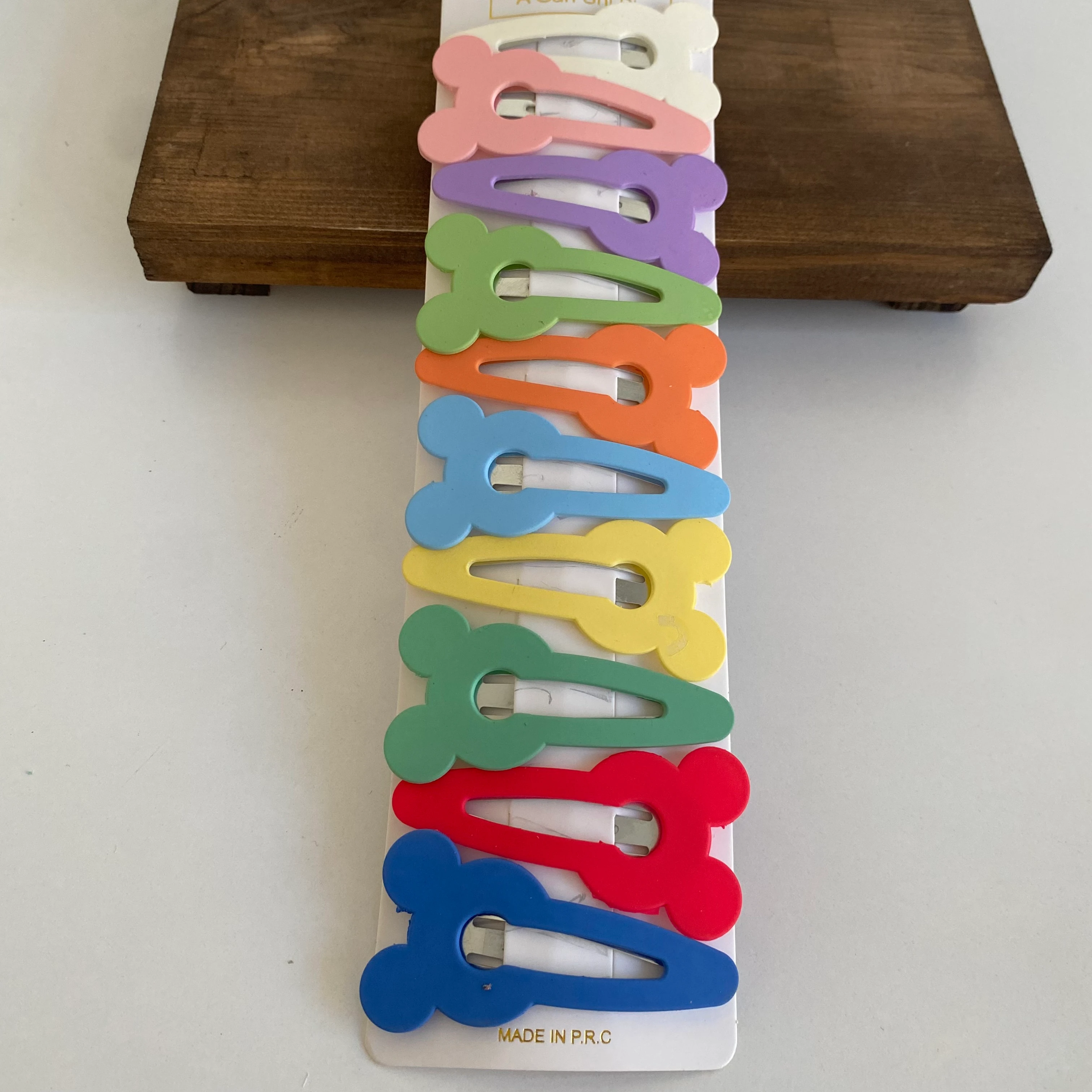 Mickey Renkli Çıtçıt Toka Seti