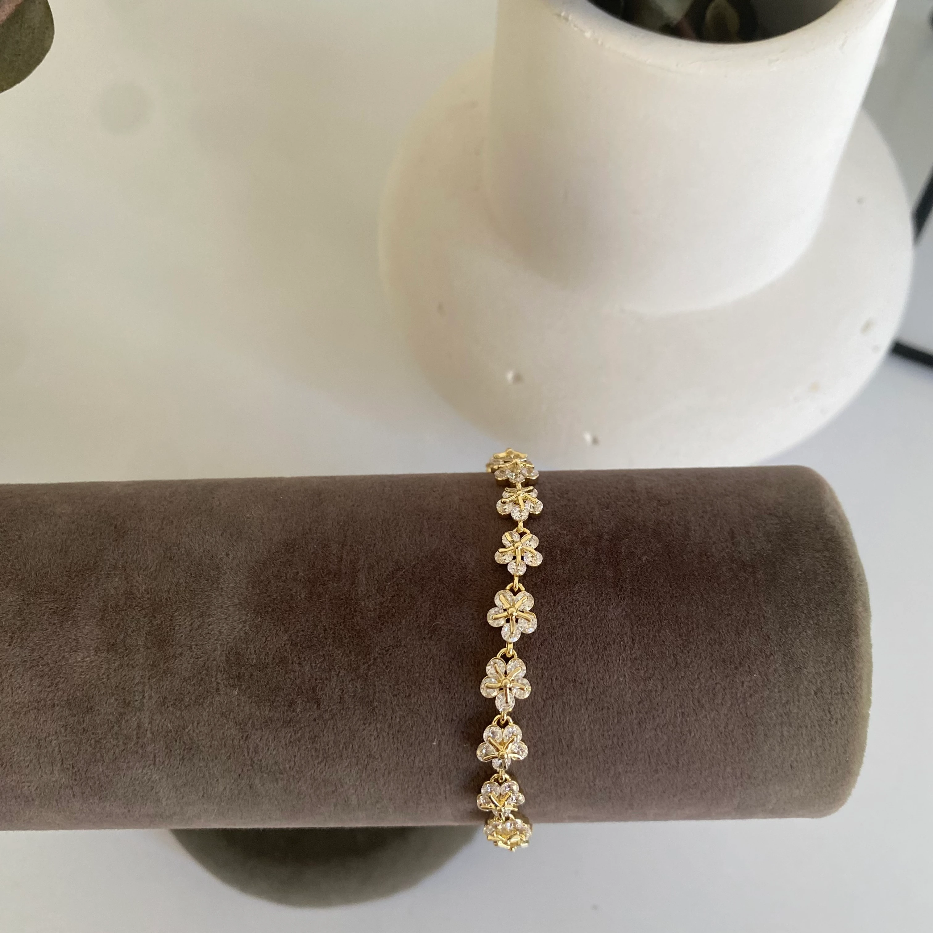 Xuping Çiçek Zirkon Taşlı Bileklik