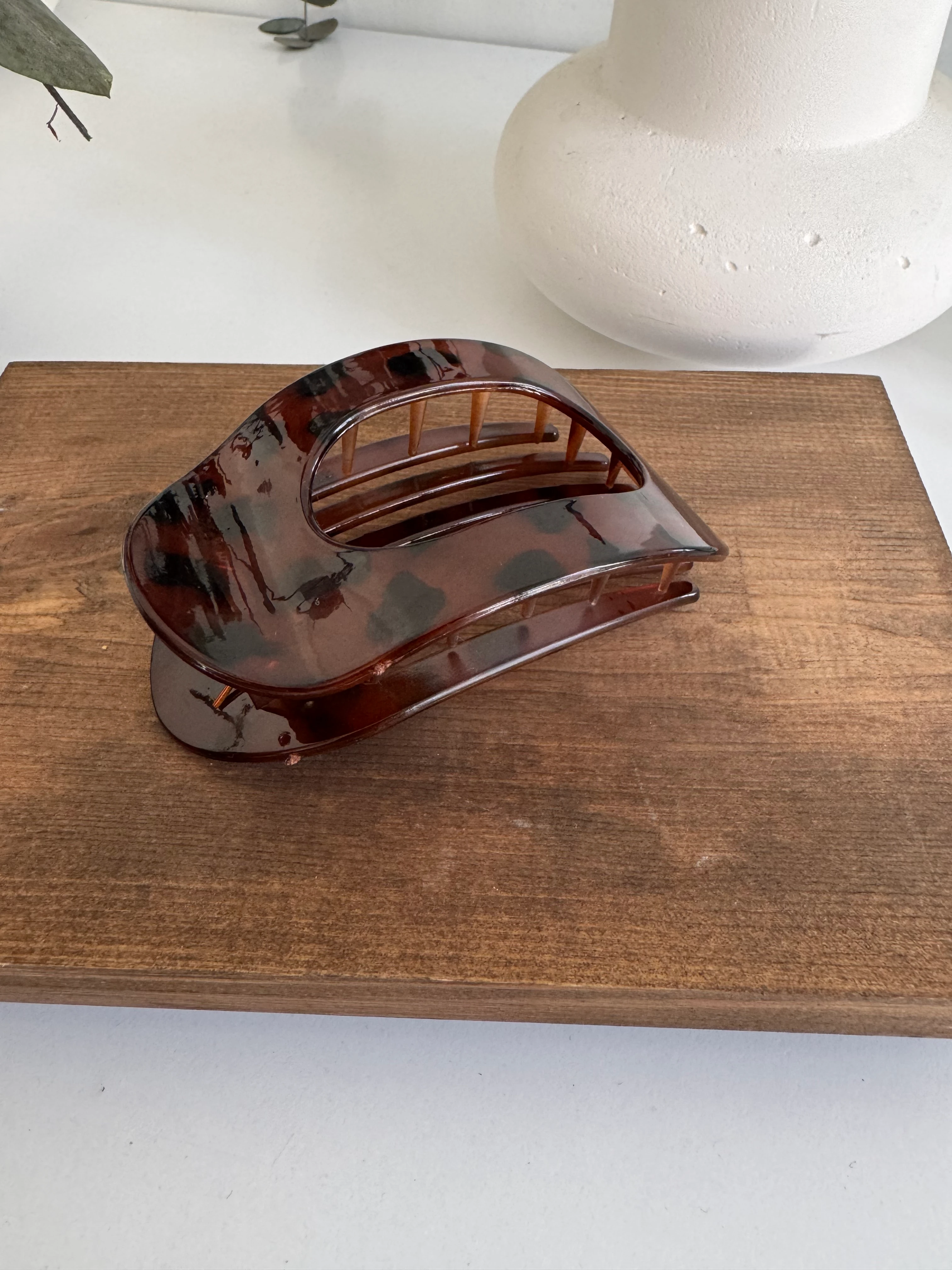 Koyu Kahve Oval Mandal Toka