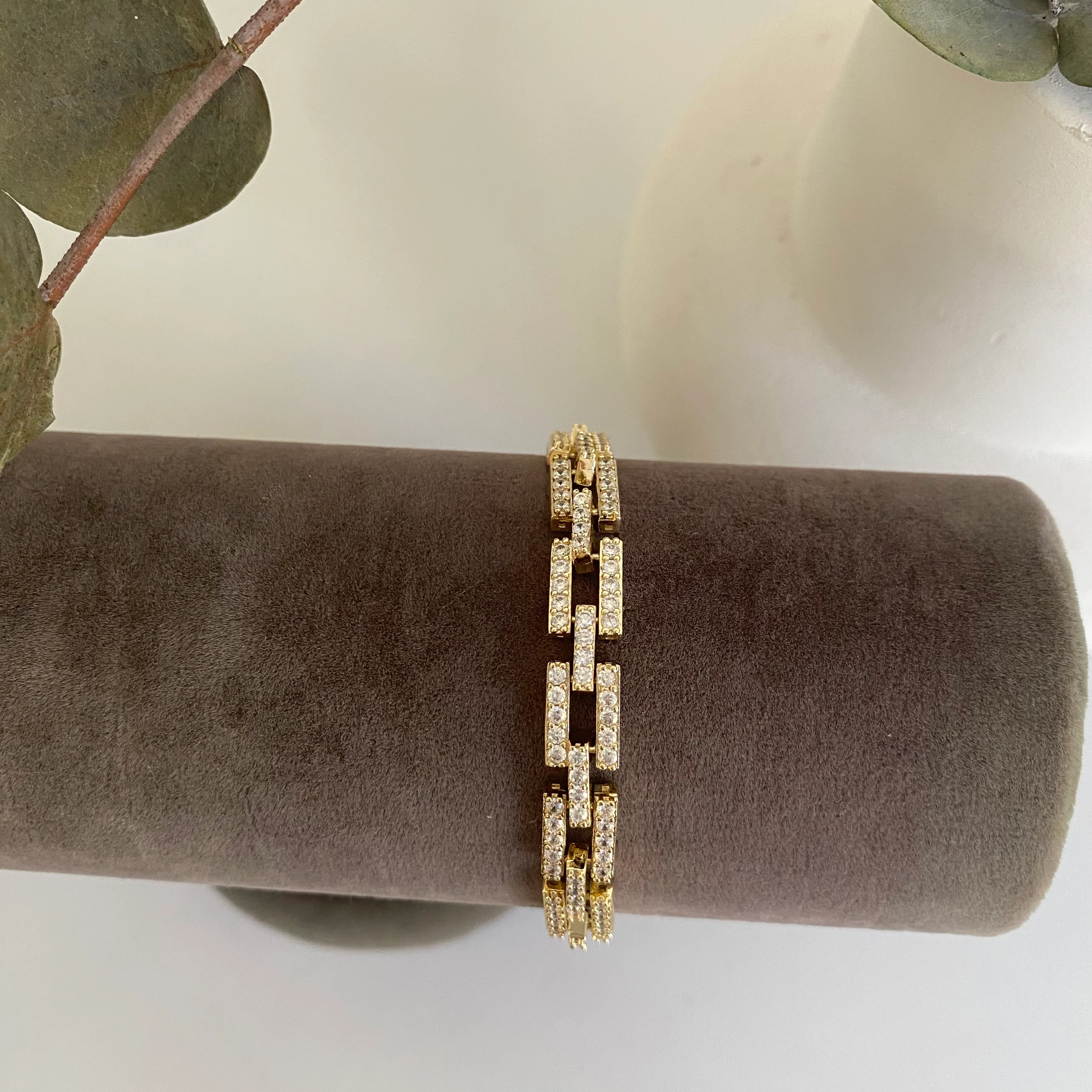 Xuping Dikdörtgen Nokta Taş Bileklik