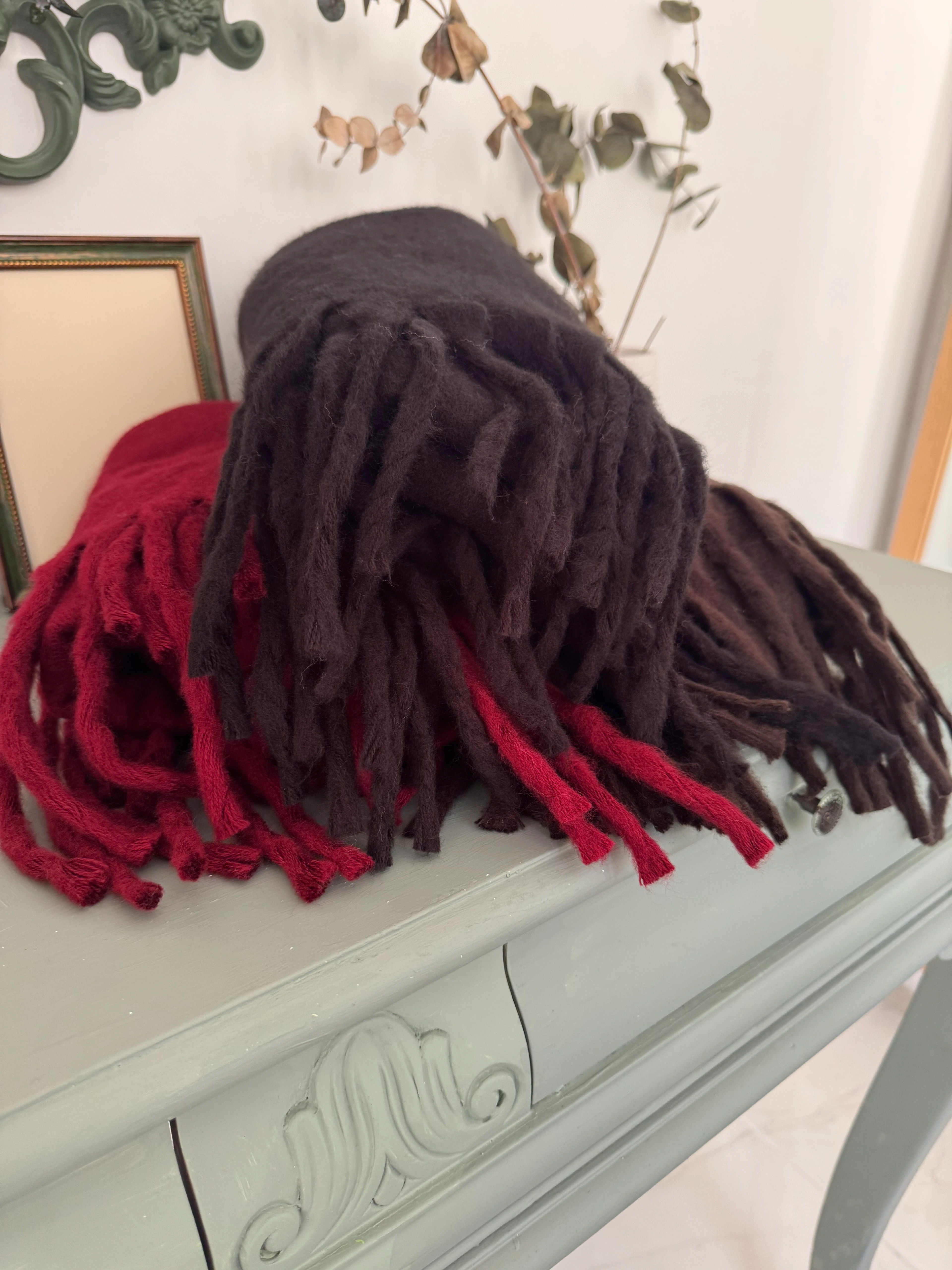 Bordo Battaniye Şal