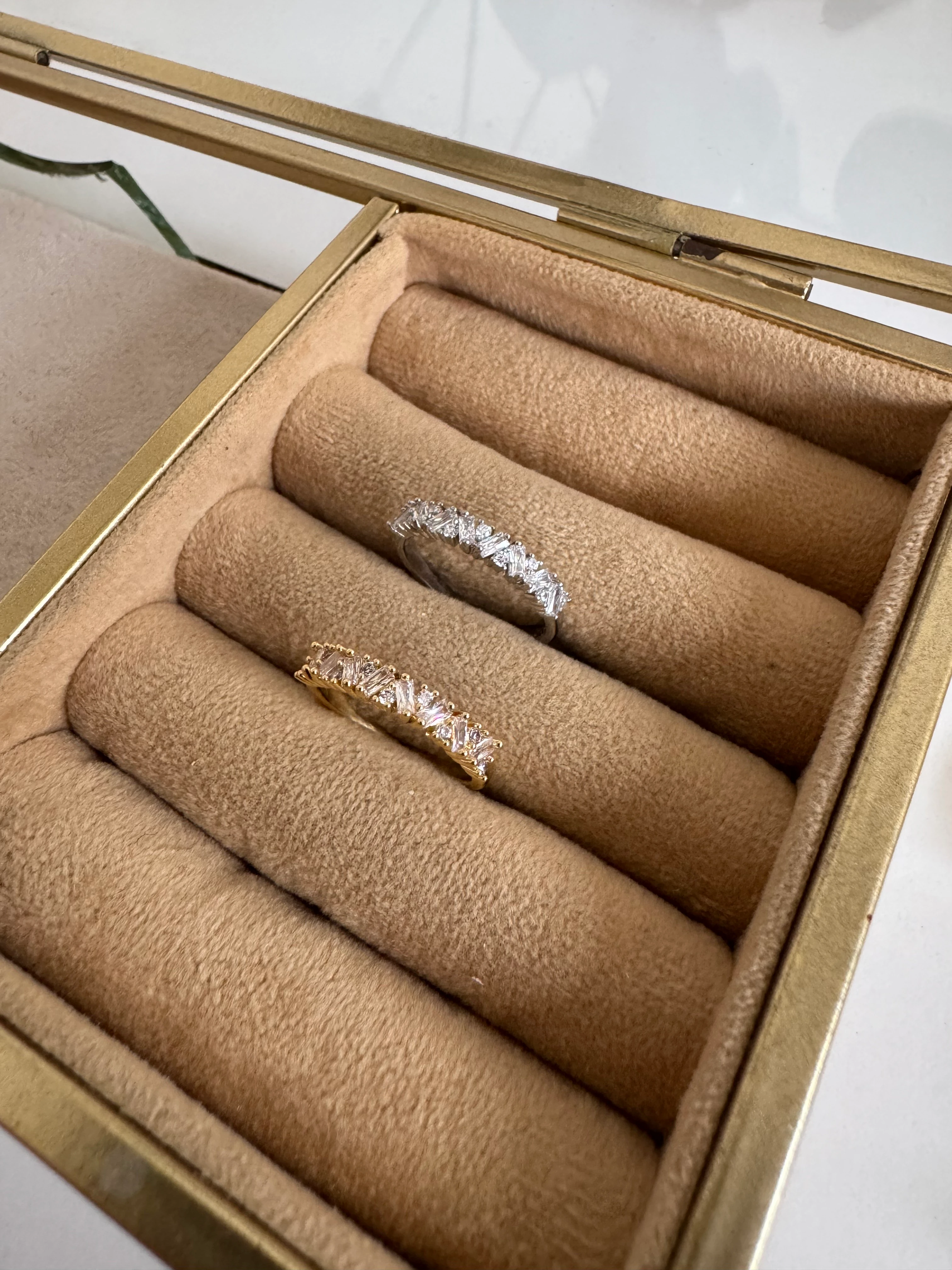 Luna Baget Taşlı 14K Zarif Yüzük