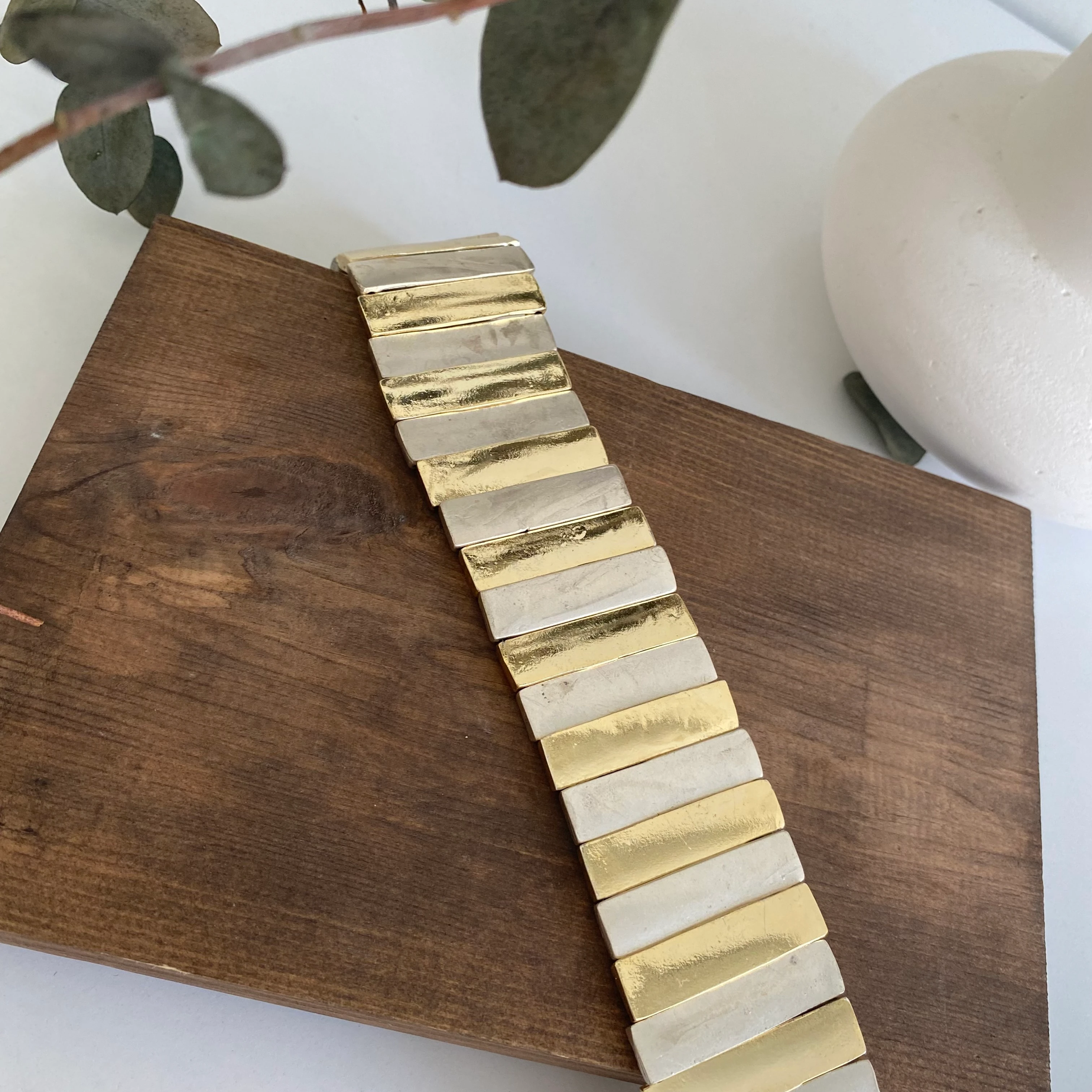 14K Altın Kaplama Gümüş Detay Choker Kolye