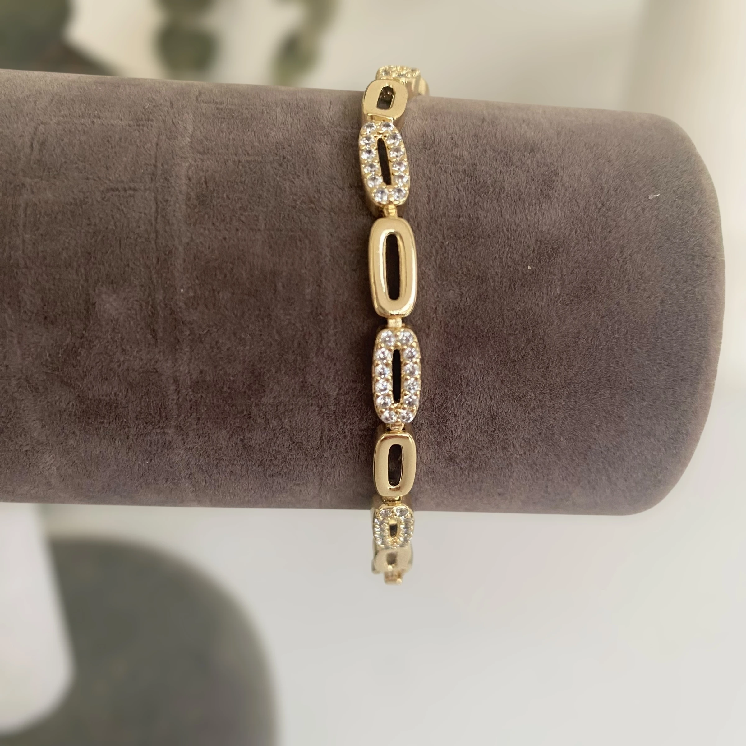 Xuping Taşlı Elips Bileklik