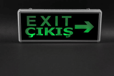 CATA CT-9166 3W Exit Çıkış Armatürü Ledli 3 Saat Akülü